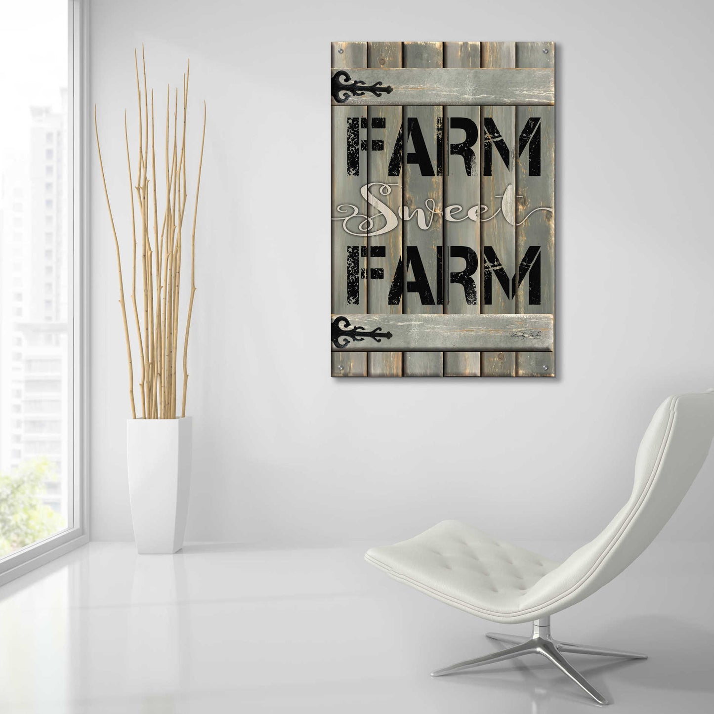 Epic Art 'Farm Sweet Farm' by Cindy Jacobs, Acrylic Glass Wall Art,24x36