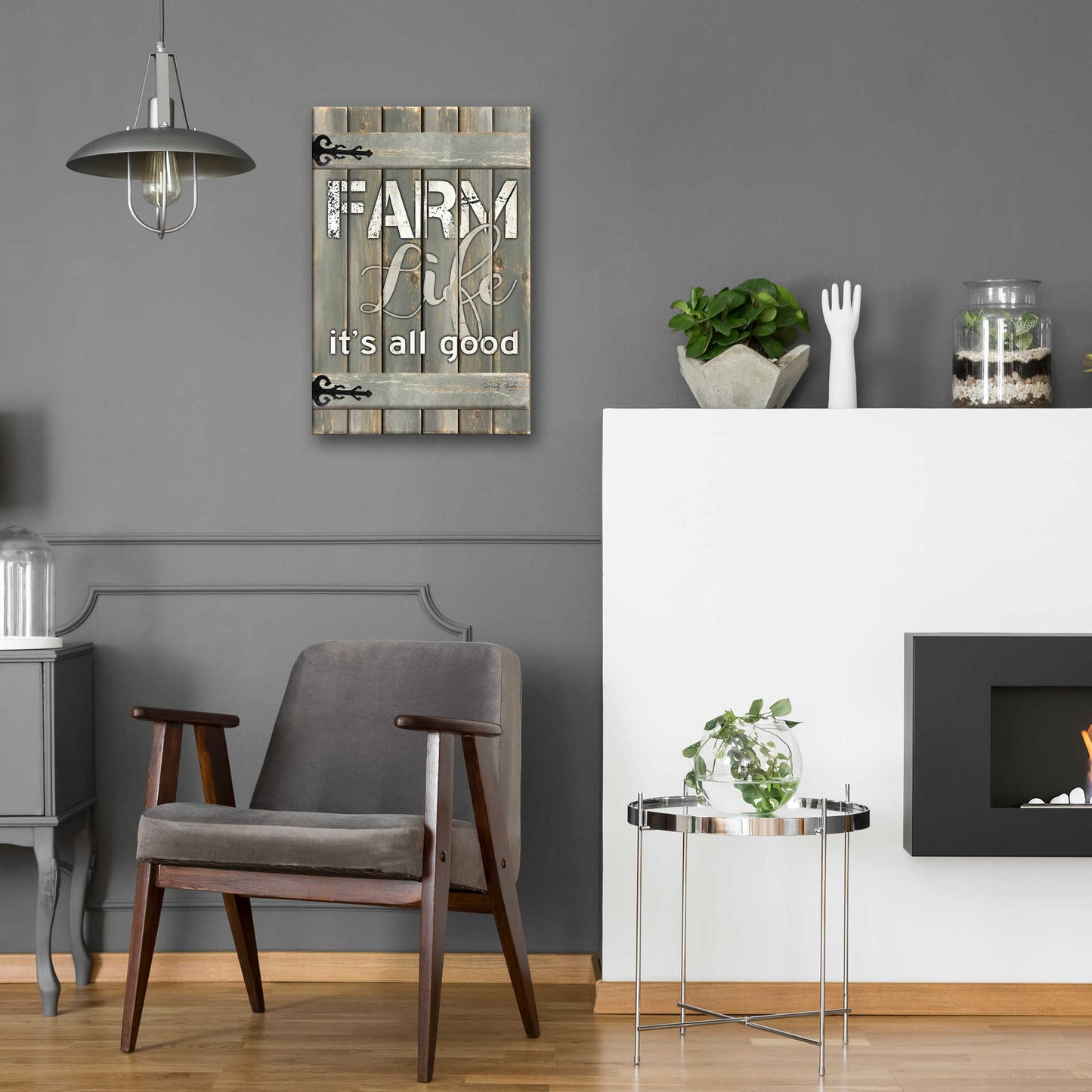 Epic Art 'Farm Life It's All Good' by Cindy Jacobs, Acrylic Glass Wall Art,16x24