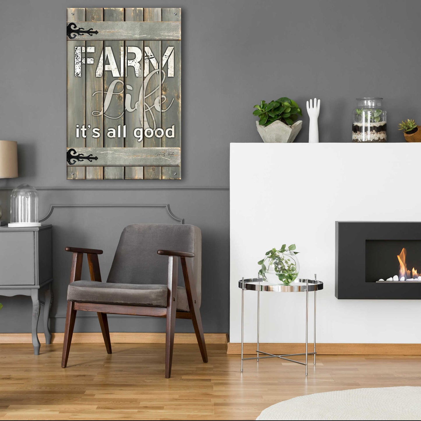 Epic Art 'Farm Life It's All Good' by Cindy Jacobs, Acrylic Glass Wall Art,24x36