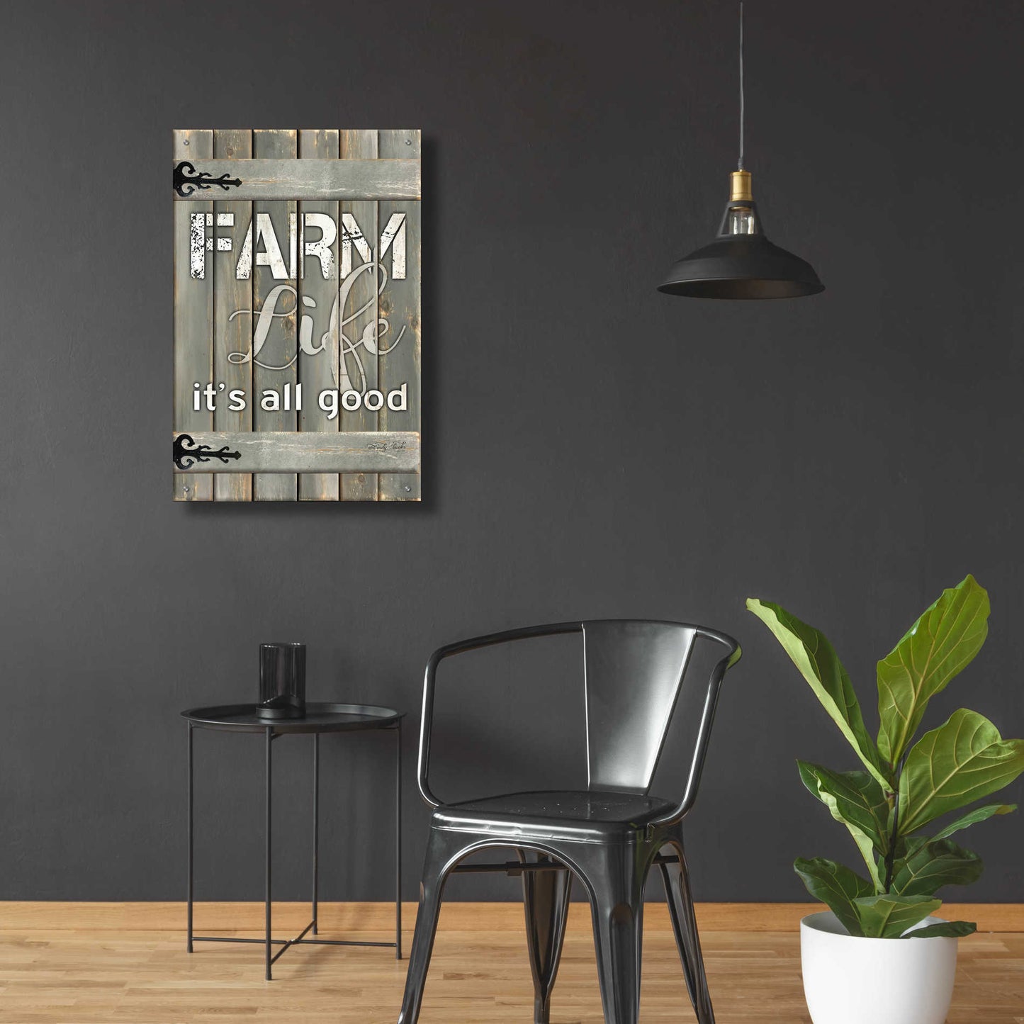 Epic Art 'Farm Life It's All Good' by Cindy Jacobs, Acrylic Glass Wall Art,24x36