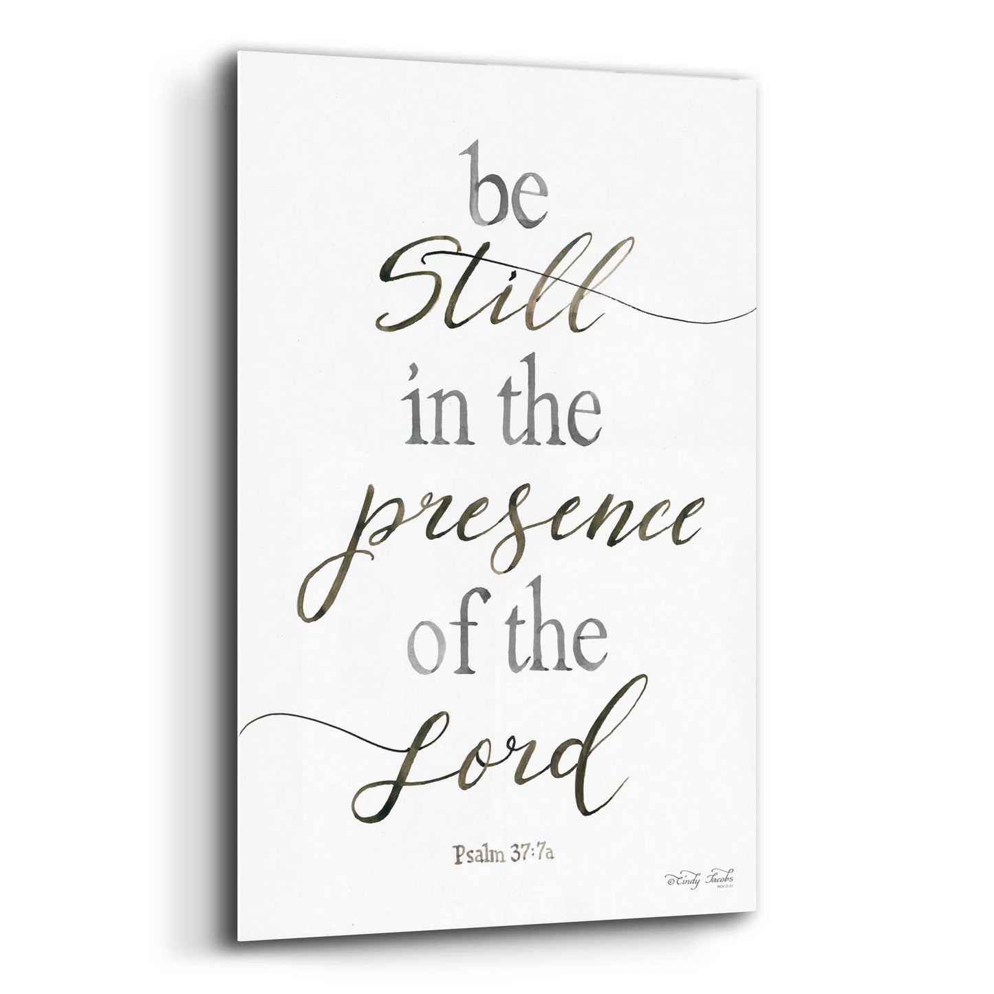 Epic Art 'Be Still in the Presence of the Lord' by Cindy Jacobs, Acrylic Glass Wall Art,16x24