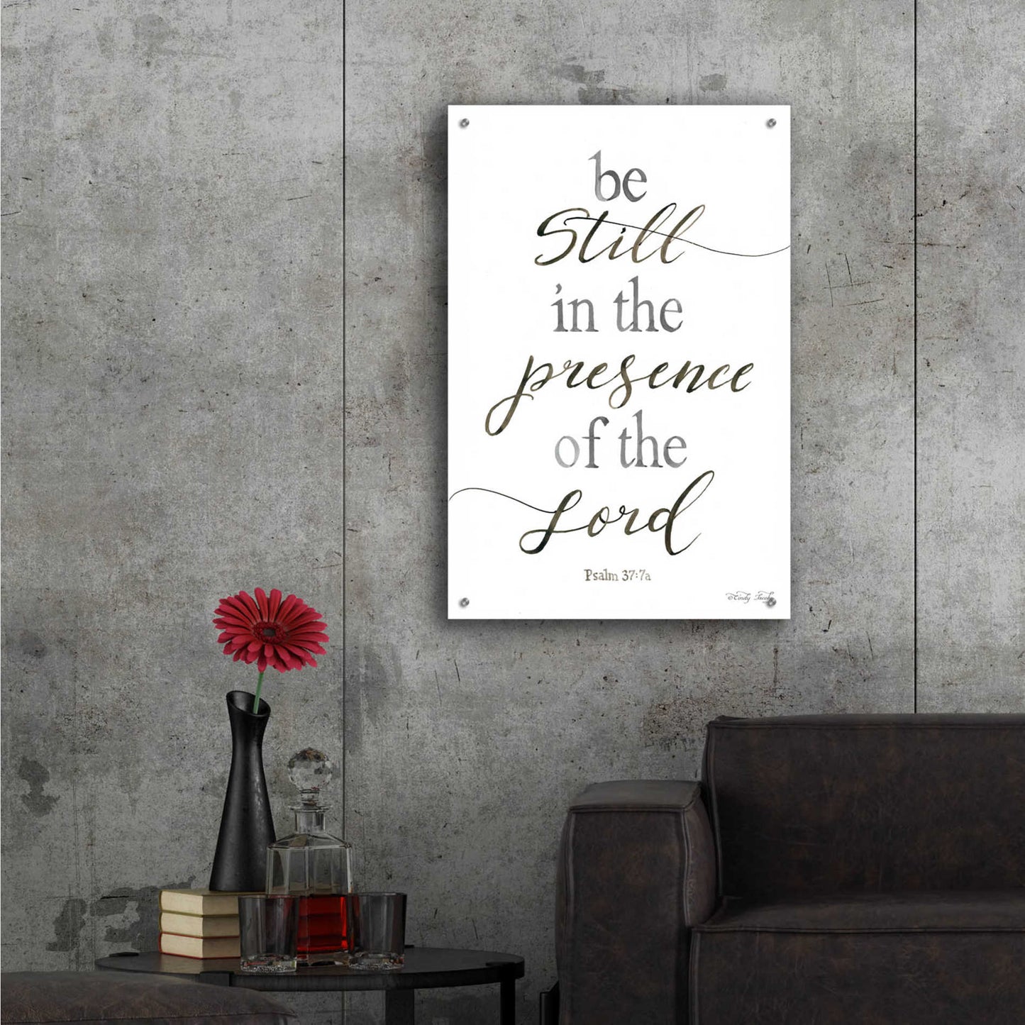 Epic Art 'Be Still in the Presence of the Lord' by Cindy Jacobs, Acrylic Glass Wall Art,24x36