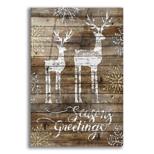 Epic Art 'Season's Greetings Deer' by Cindy Jacobs, Acrylic Glass Wall Art