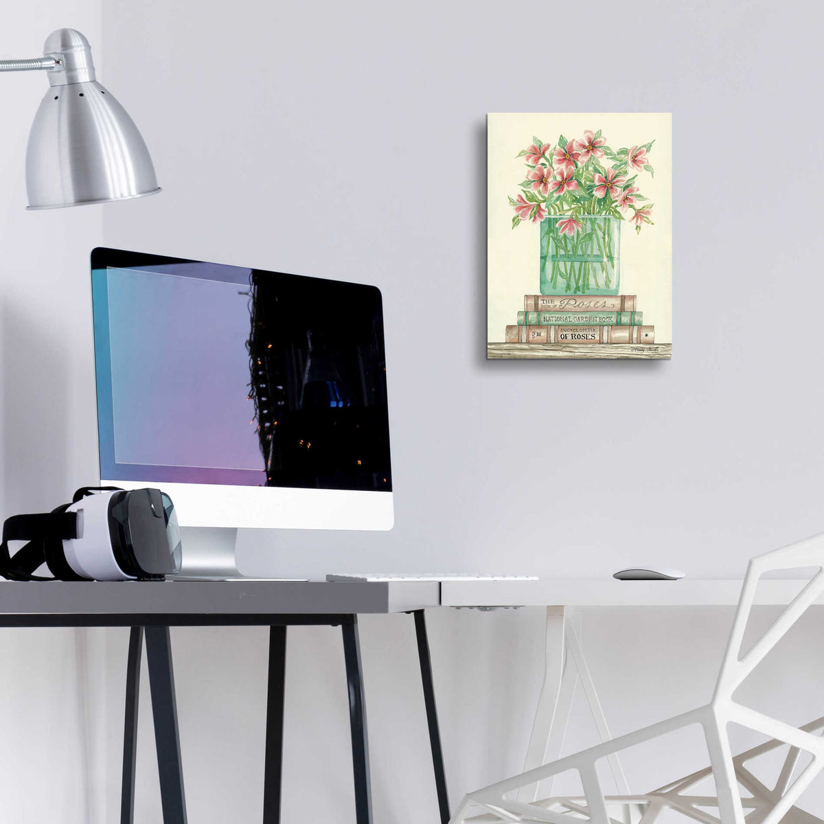 Epic Art 'Book Bouquet I' by Cindy Jacobs, Acrylic Glass Wall Art,12x16