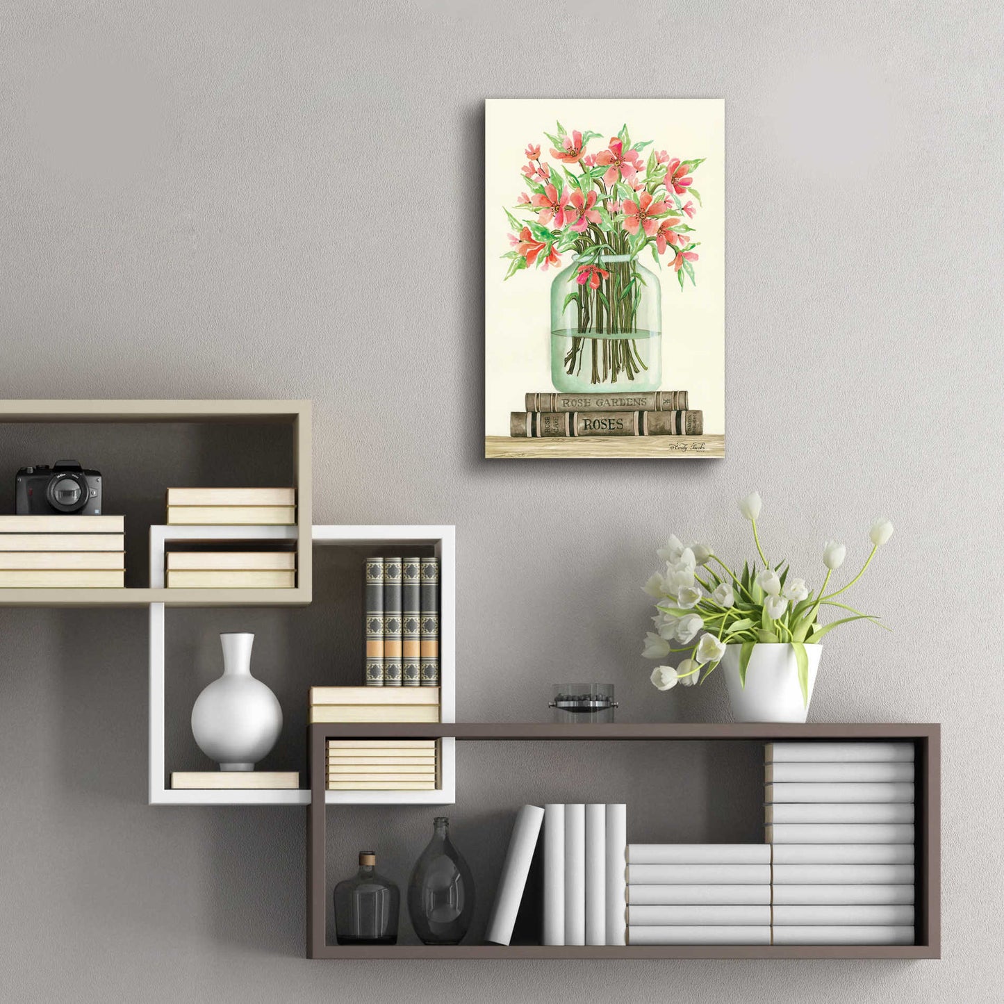 Epic Art 'Book Bouquet II' by Cindy Jacobs, Acrylic Glass Wall Art,16x24