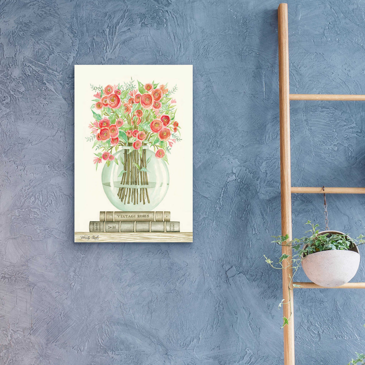 Epic Art 'Book Bouquet III' by Cindy Jacobs, Acrylic Glass Wall Art,16x24
