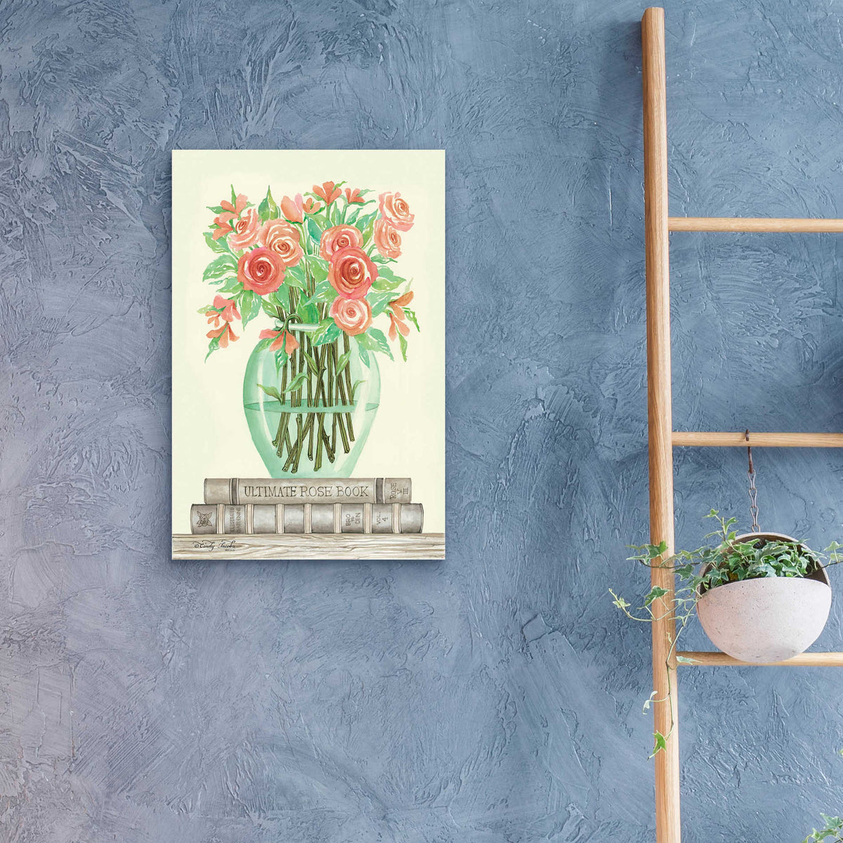 Epic Art 'Book Bouquet IV' by Cindy Jacobs, Acrylic Glass Wall Art,16x24