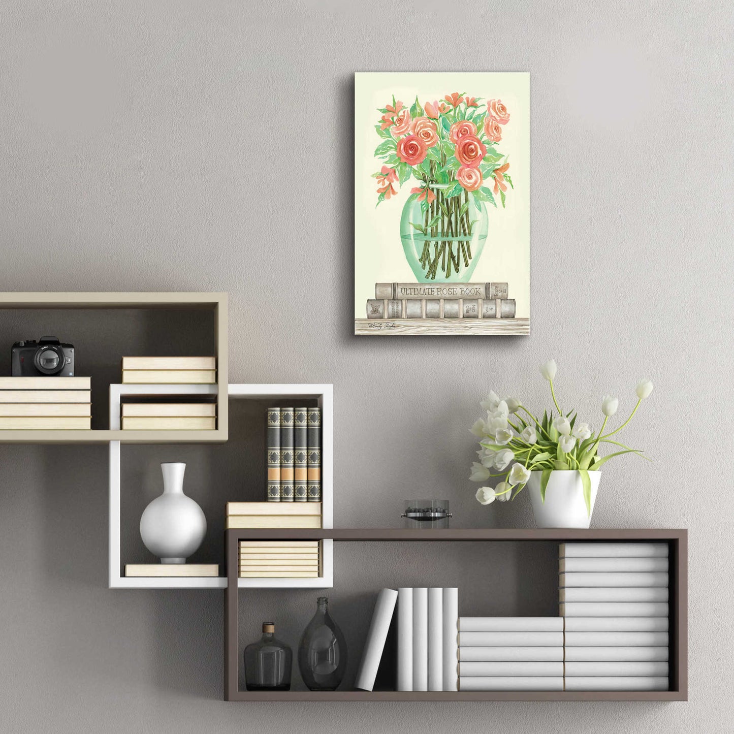 Epic Art 'Book Bouquet IV' by Cindy Jacobs, Acrylic Glass Wall Art,16x24