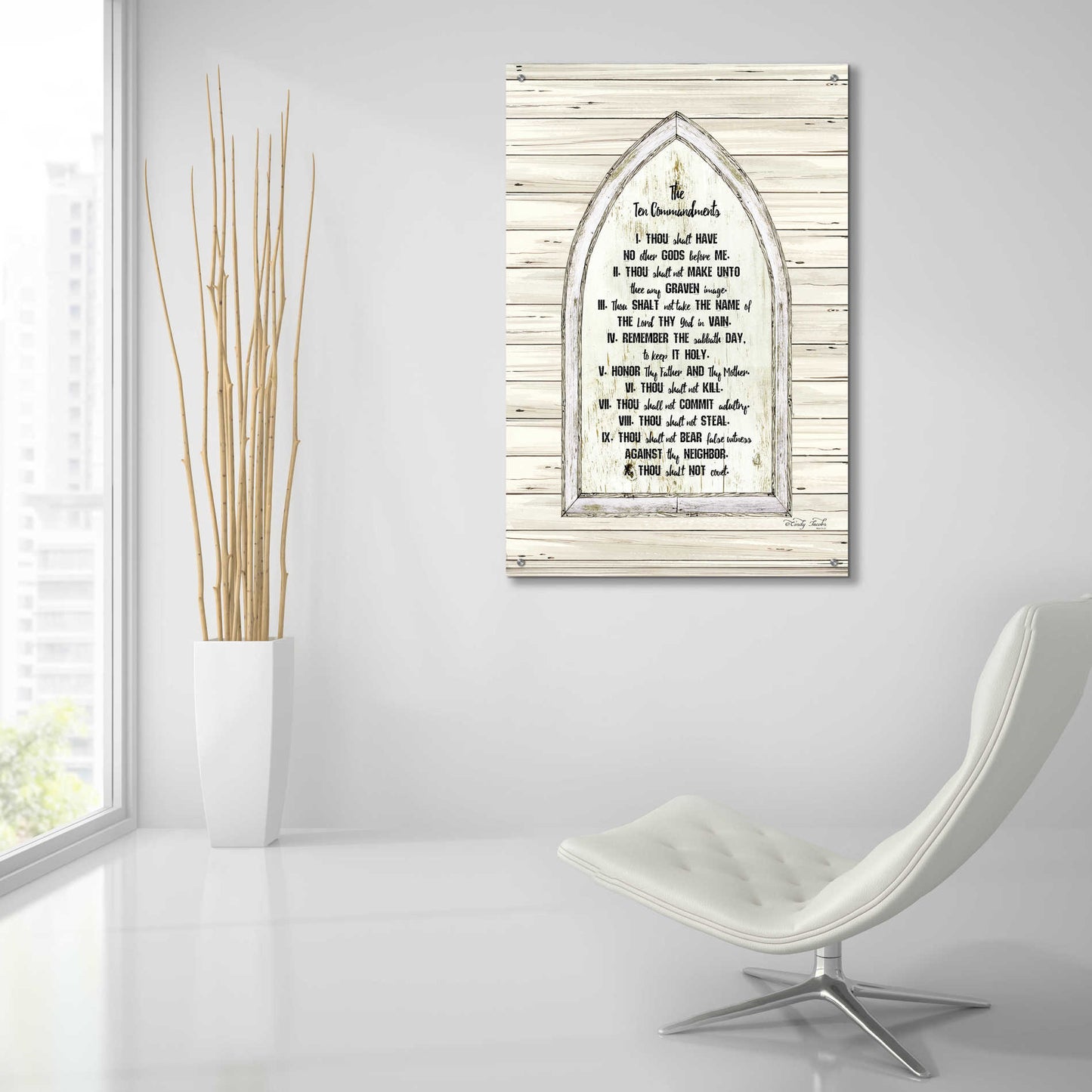 Epic Art 'Ten Commandments' by Cindy Jacobs, Acrylic Glass Wall Art,24x36