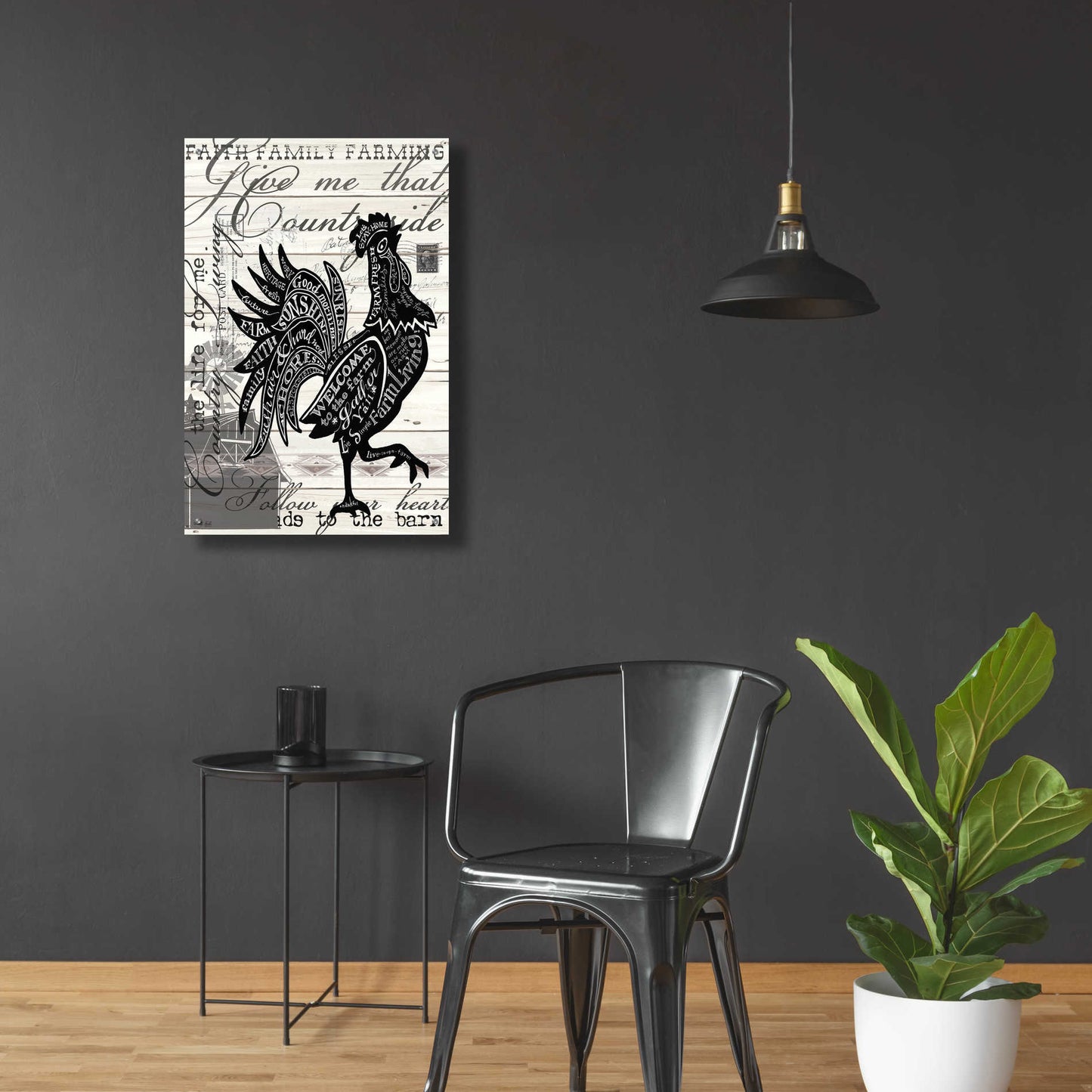 Epic Art 'Welcome to the Farm Chicken' by Cindy Jacobs, Acrylic Glass Wall Art,24x36