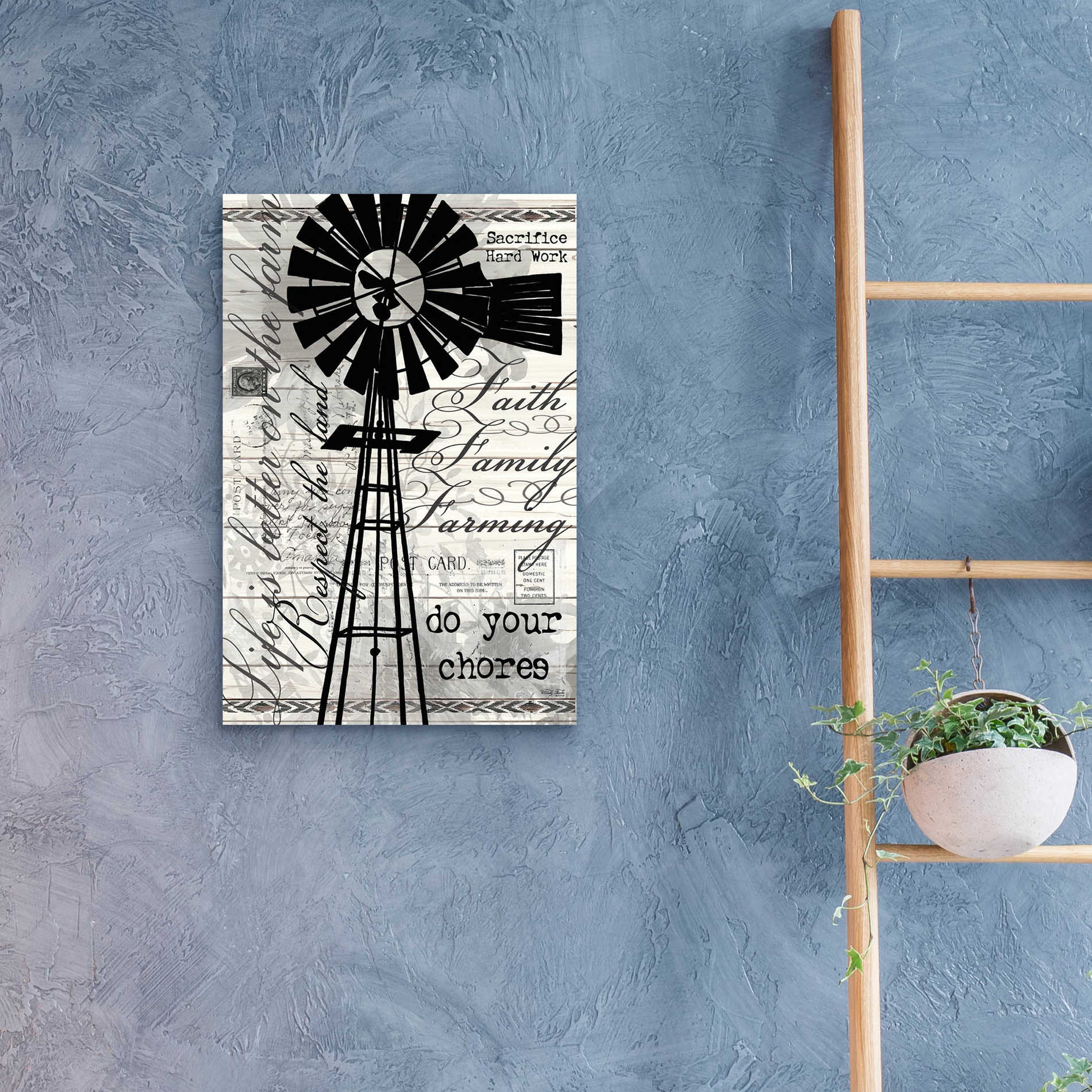 Epic Art 'Do Your Chores Windmill' by Cindy Jacobs, Acrylic Glass Wall Art,16x24