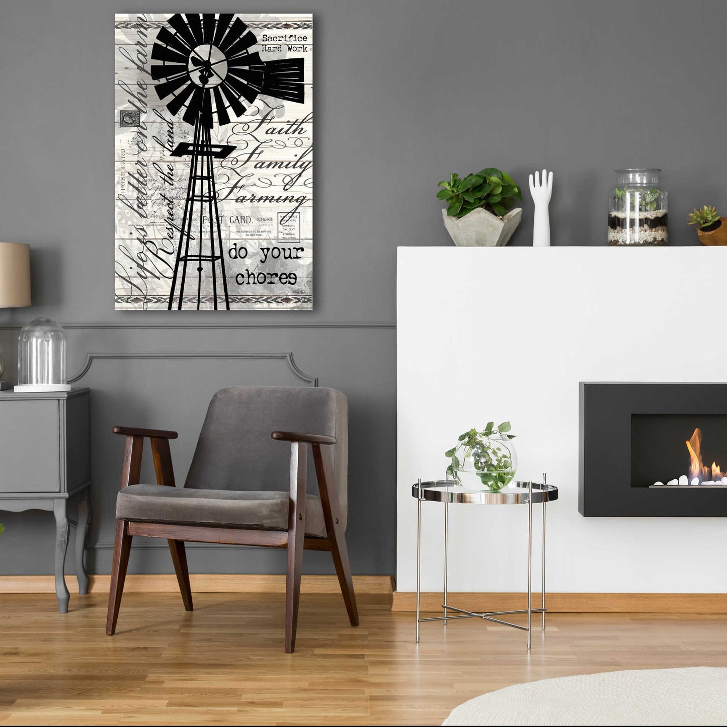 Epic Art 'Do Your Chores Windmill' by Cindy Jacobs, Acrylic Glass Wall Art,24x36