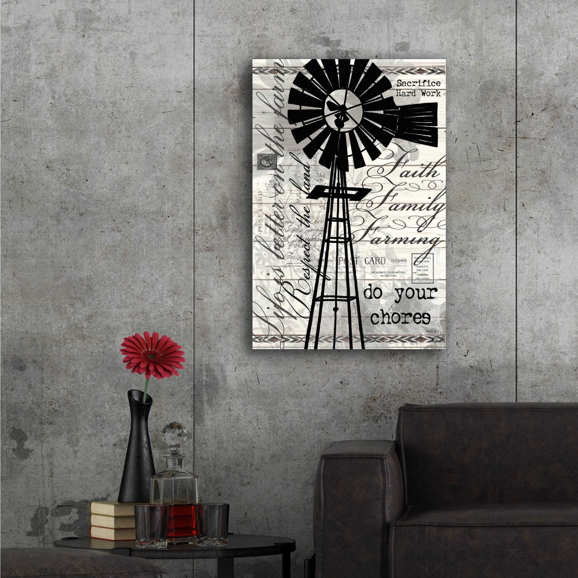 Epic Art 'Do Your Chores Windmill' by Cindy Jacobs, Acrylic Glass Wall Art,24x36