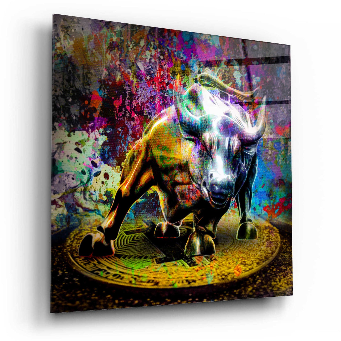 Epic Art 'Bitcoin Bull Market,' Acrylic Glass Wall Art,12x12