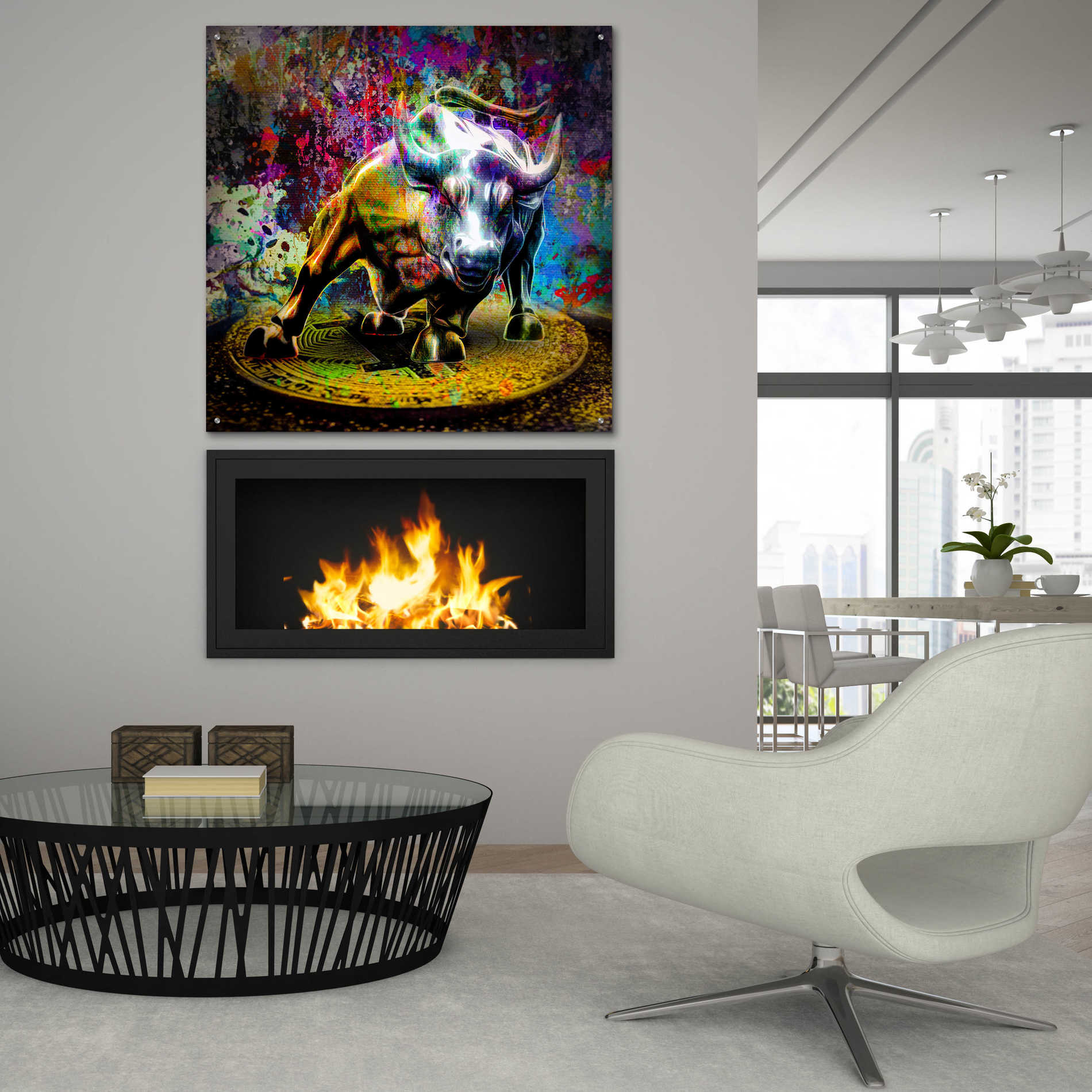 Epic Art 'Bitcoin Bull Market,' Acrylic Glass Wall Art,36x36