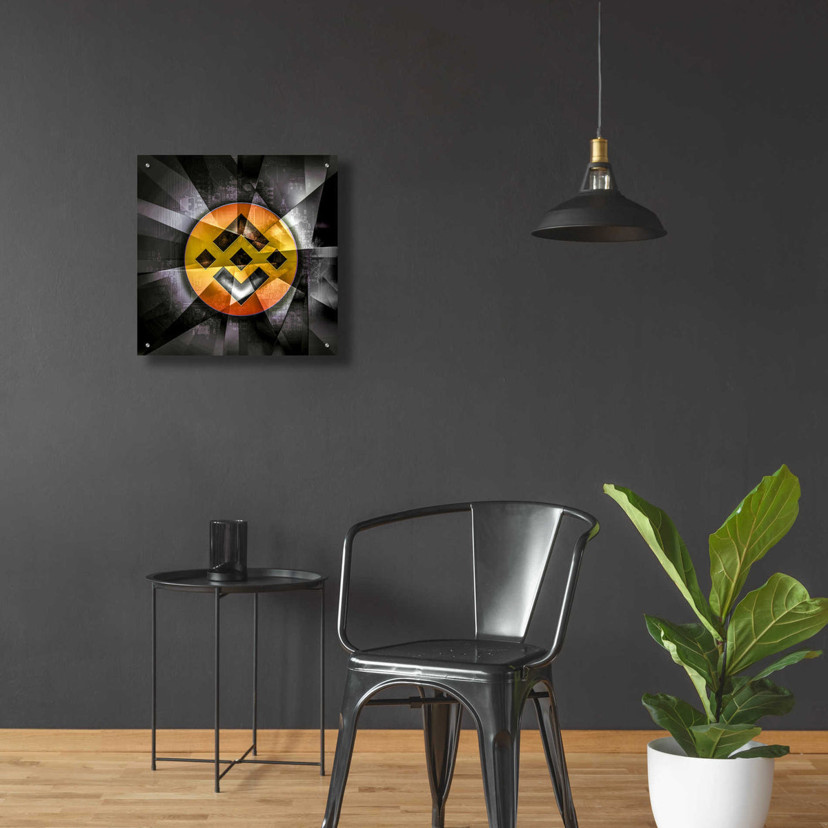 Epic Art 'BNB Binance Coin,' Acrylic Glass Wall Art,24x24