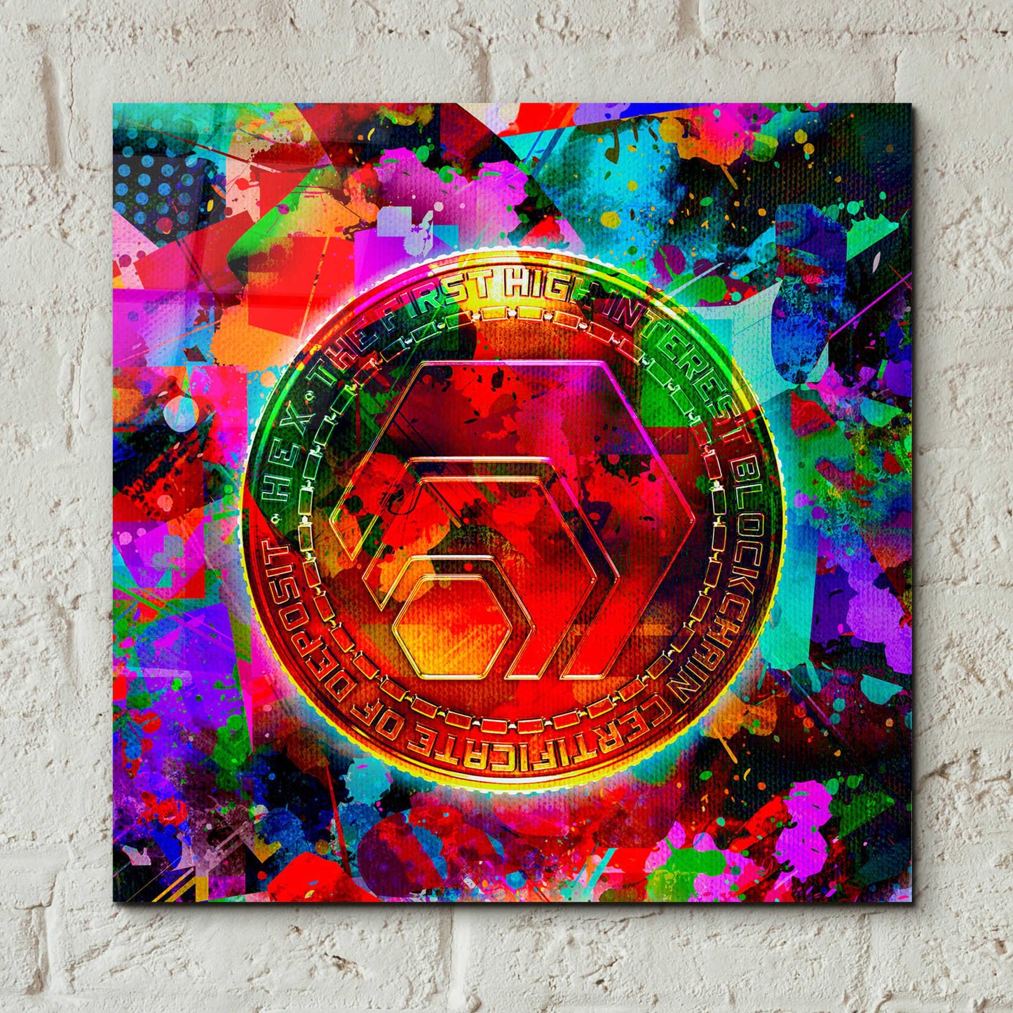 Epic Art 'HEX Crypto Color,' Acrylic Glass Wall Art,12x12