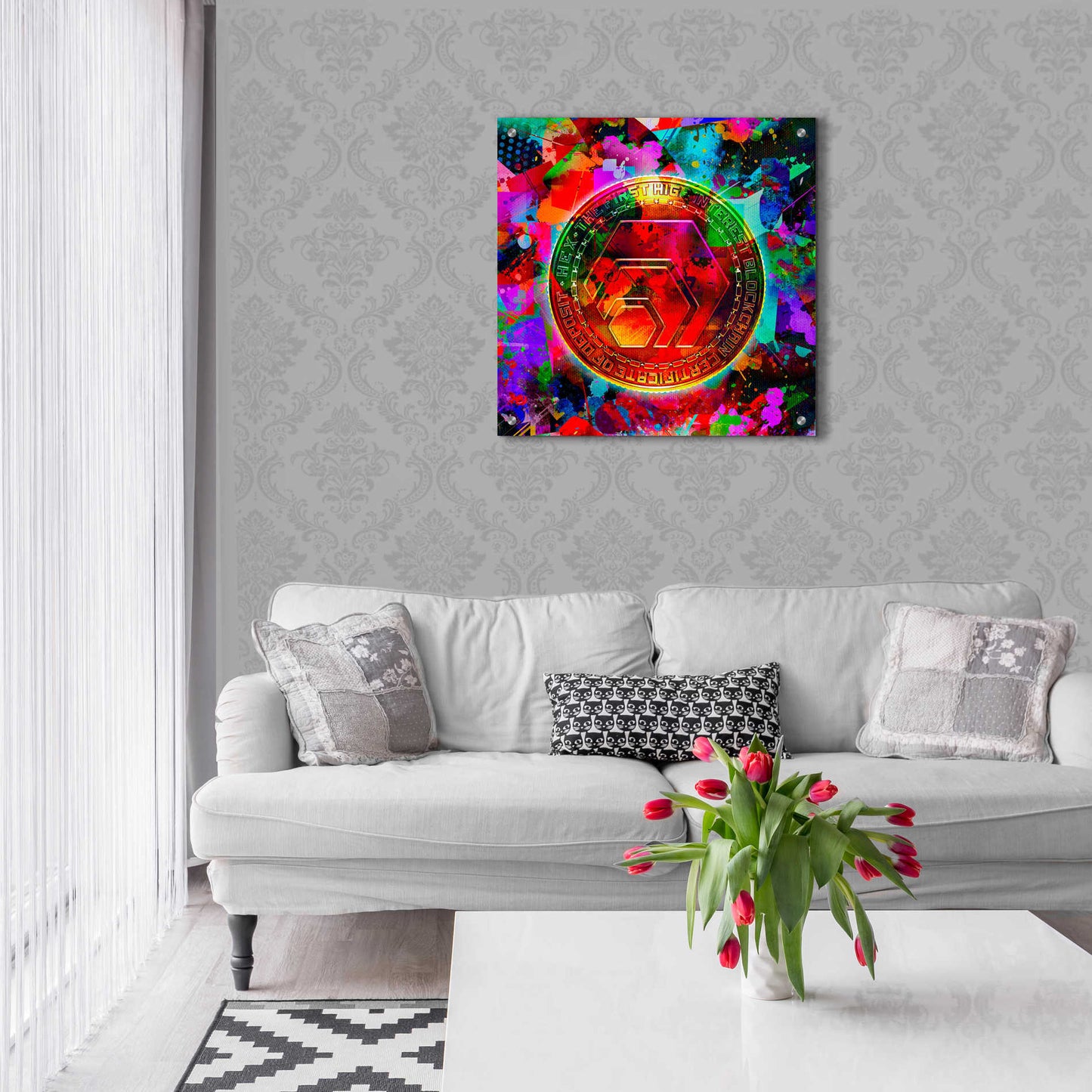 Epic Art 'HEX Crypto Color,' Acrylic Glass Wall Art,24x24