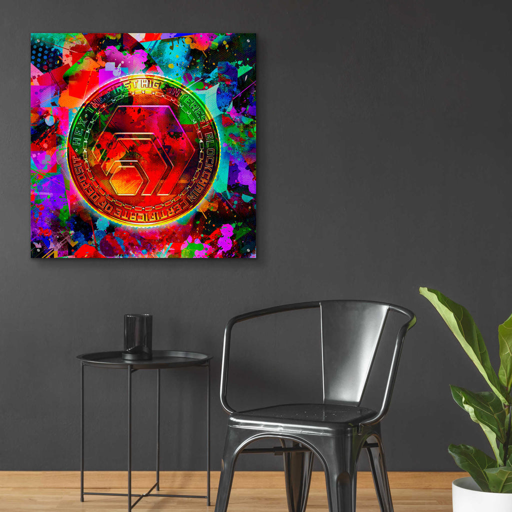 Epic Art 'HEX Crypto Color,' Acrylic Glass Wall Art,36x36