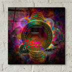 Epic Art 'HEX Crypto Pyramid,' Acrylic Glass Wall Art,12x12