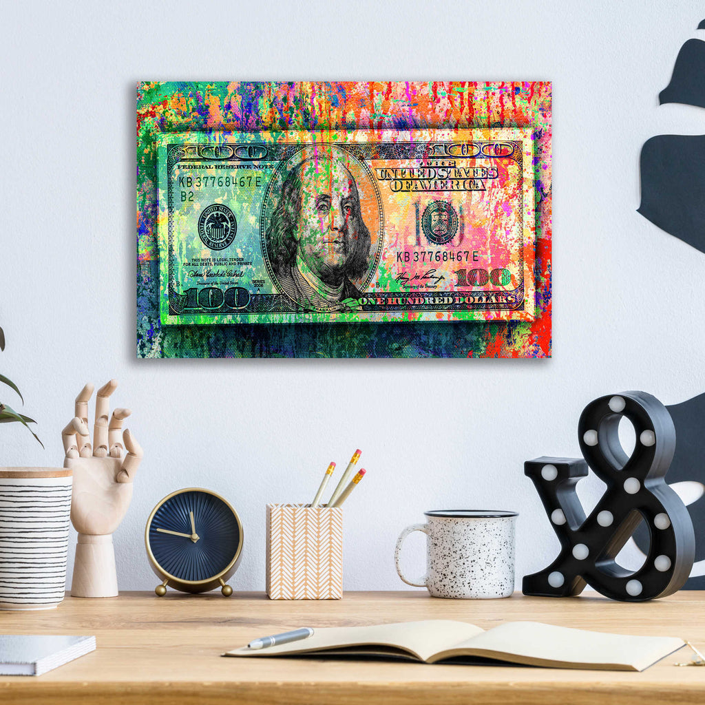 Epic Art 'Money Trail,' Acrylic Glass Wall Art,16x12