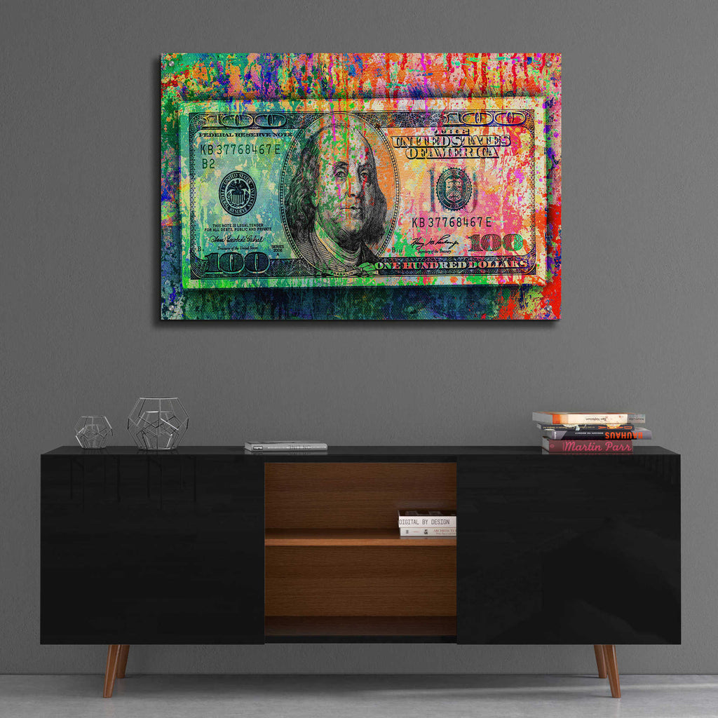 Epic Art 'Money Trail,' Acrylic Glass Wall Art,36x24