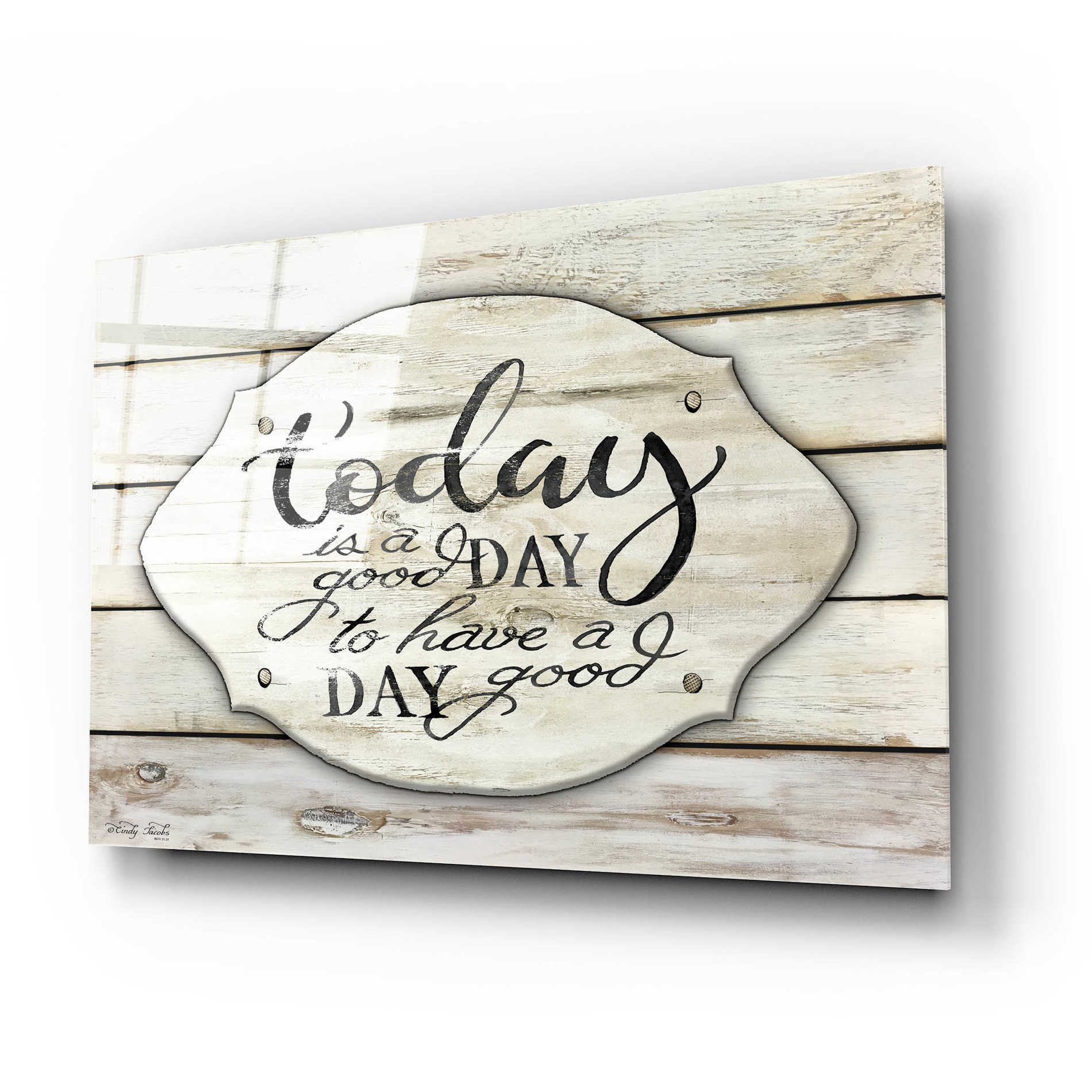 Epic Art 'Today is a Good Day' by Cindy Jacobs, Acrylic Glass Wall Art,24x16