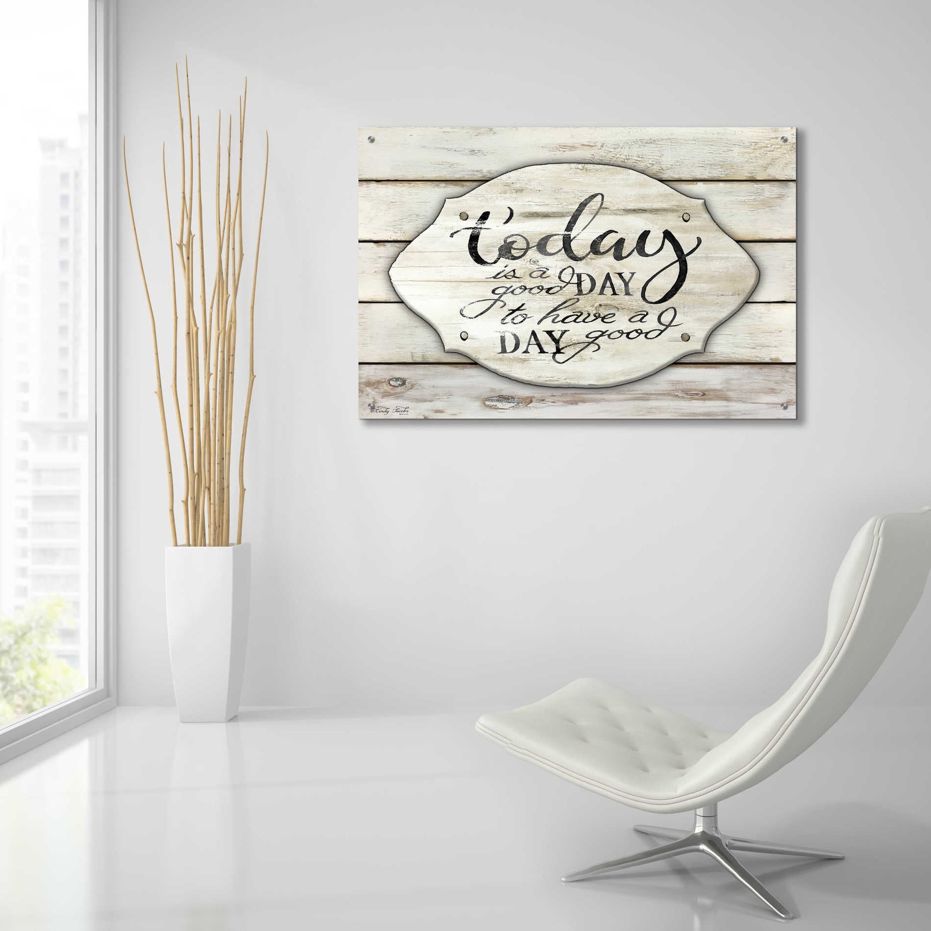Epic Art 'Today is a Good Day' by Cindy Jacobs, Acrylic Glass Wall Art,36x24