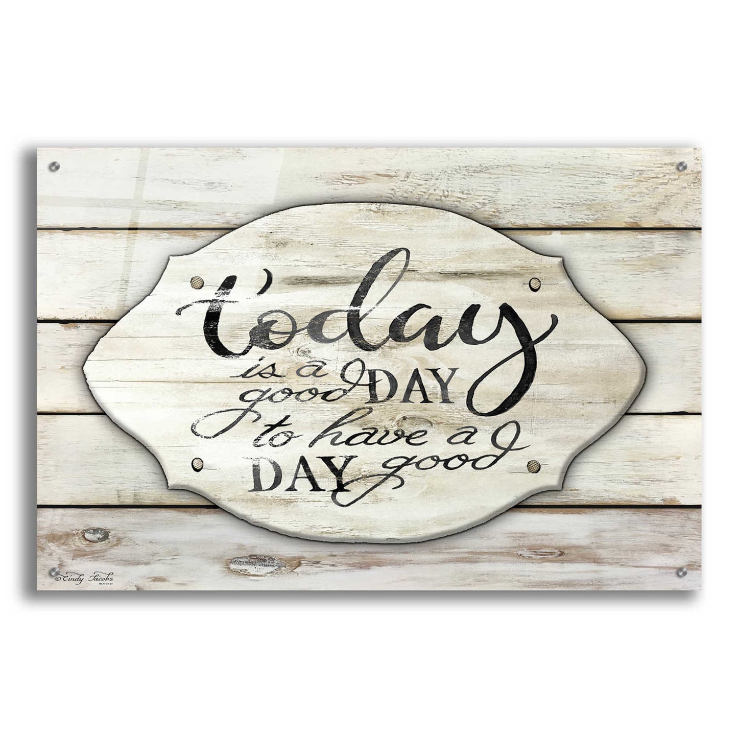 Epic Art 'Today is a Good Day' by Cindy Jacobs, Acrylic Glass Wall Art,36x24