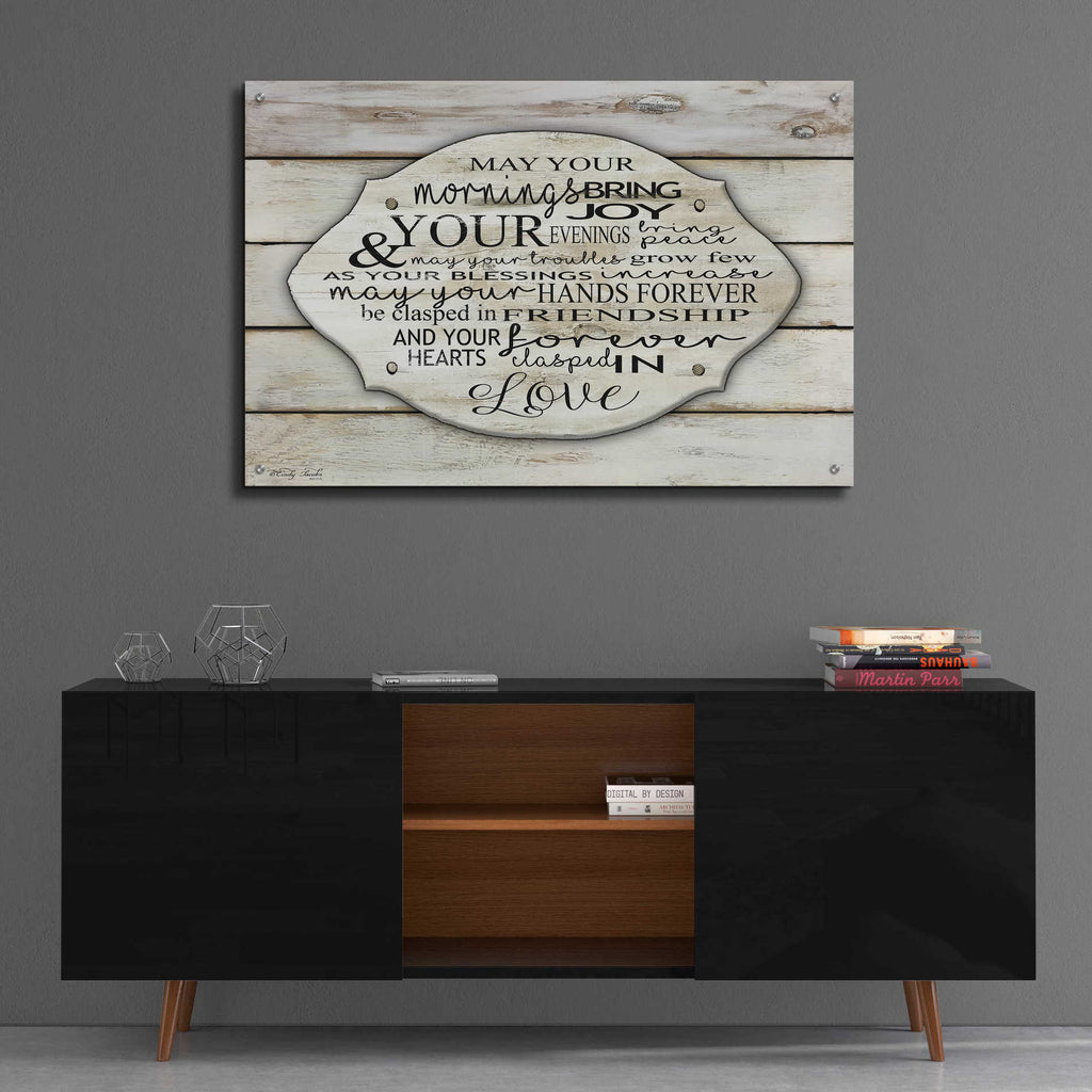 Epic Art 'May Your Morning Bring Joy' by Cindy Jacobs, Acrylic Glass Wall Art,36x24