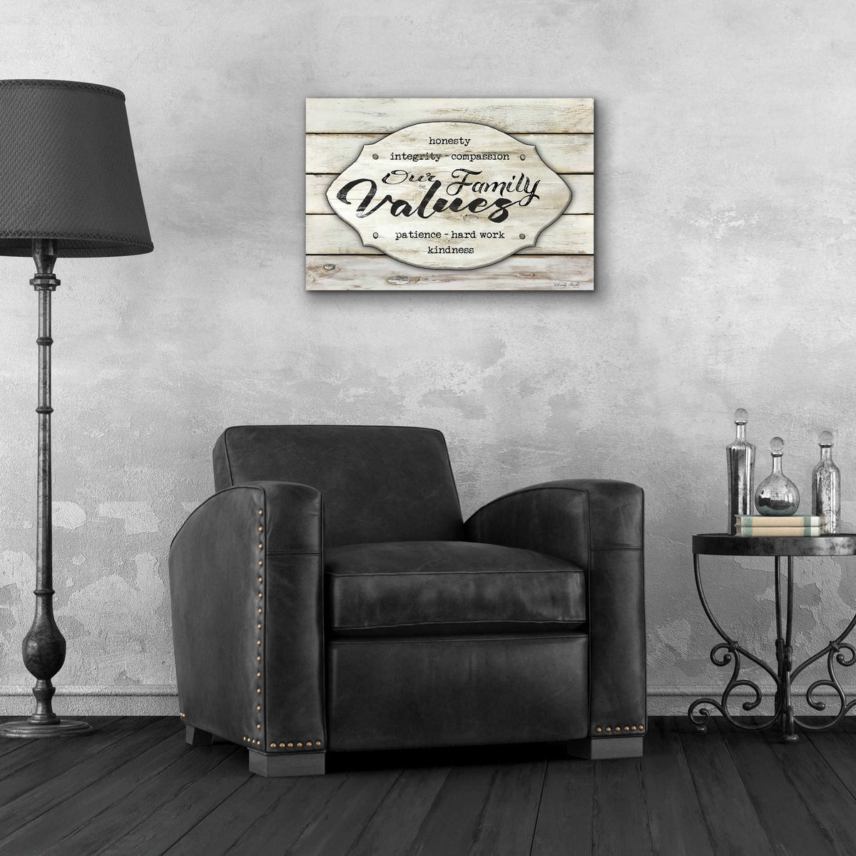 Epic Art 'Our Family Values' by Cindy Jacobs, Acrylic Glass Wall Art,24x16