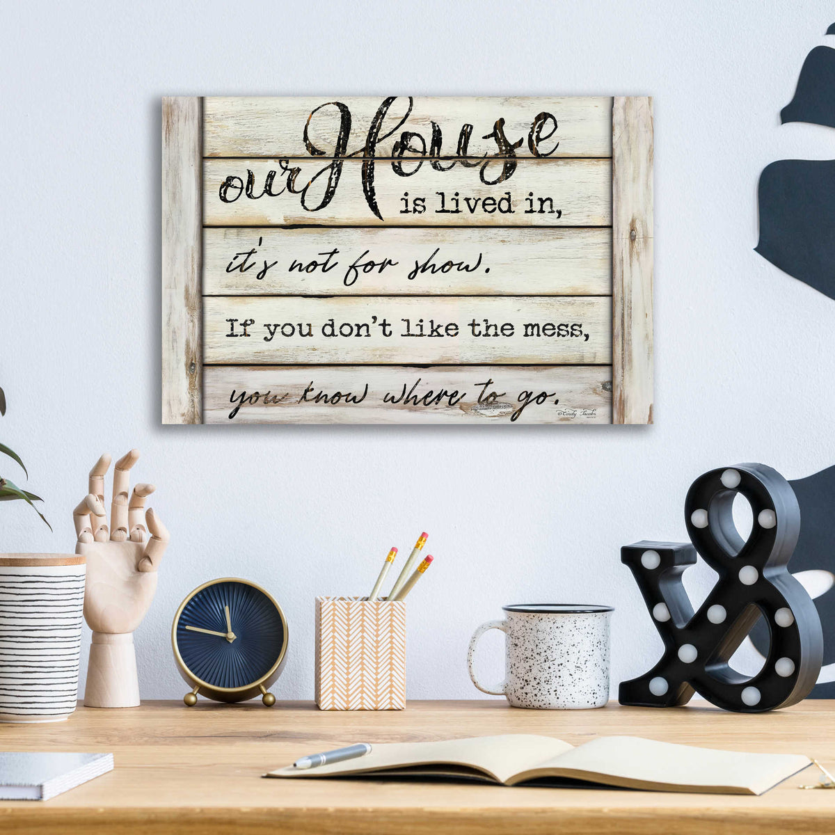 Epic Art 'Our House is Lived In' by Cindy Jacobs, Acrylic Glass Wall Art,16x12
