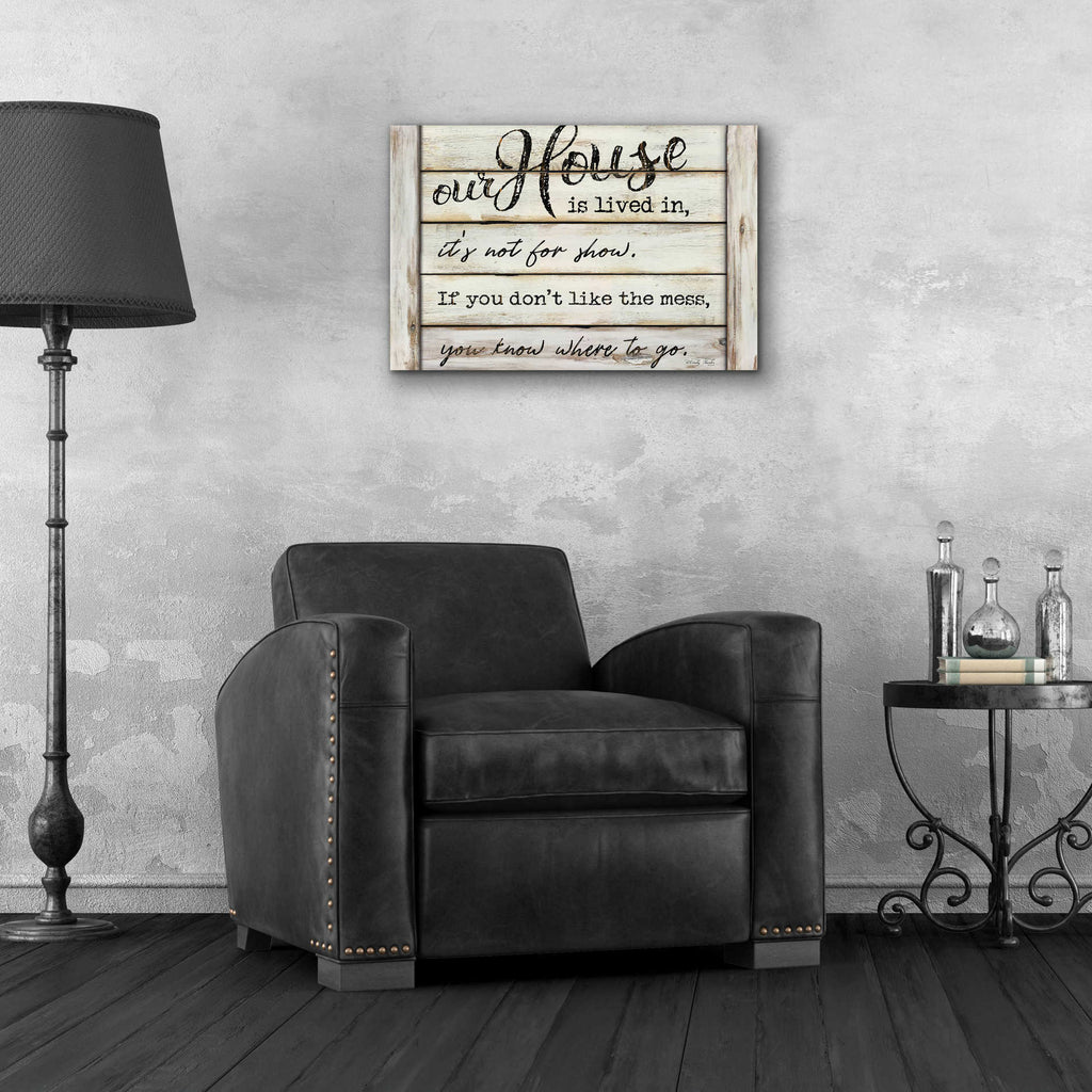 Epic Art 'Our House is Lived In' by Cindy Jacobs, Acrylic Glass Wall Art,24x16