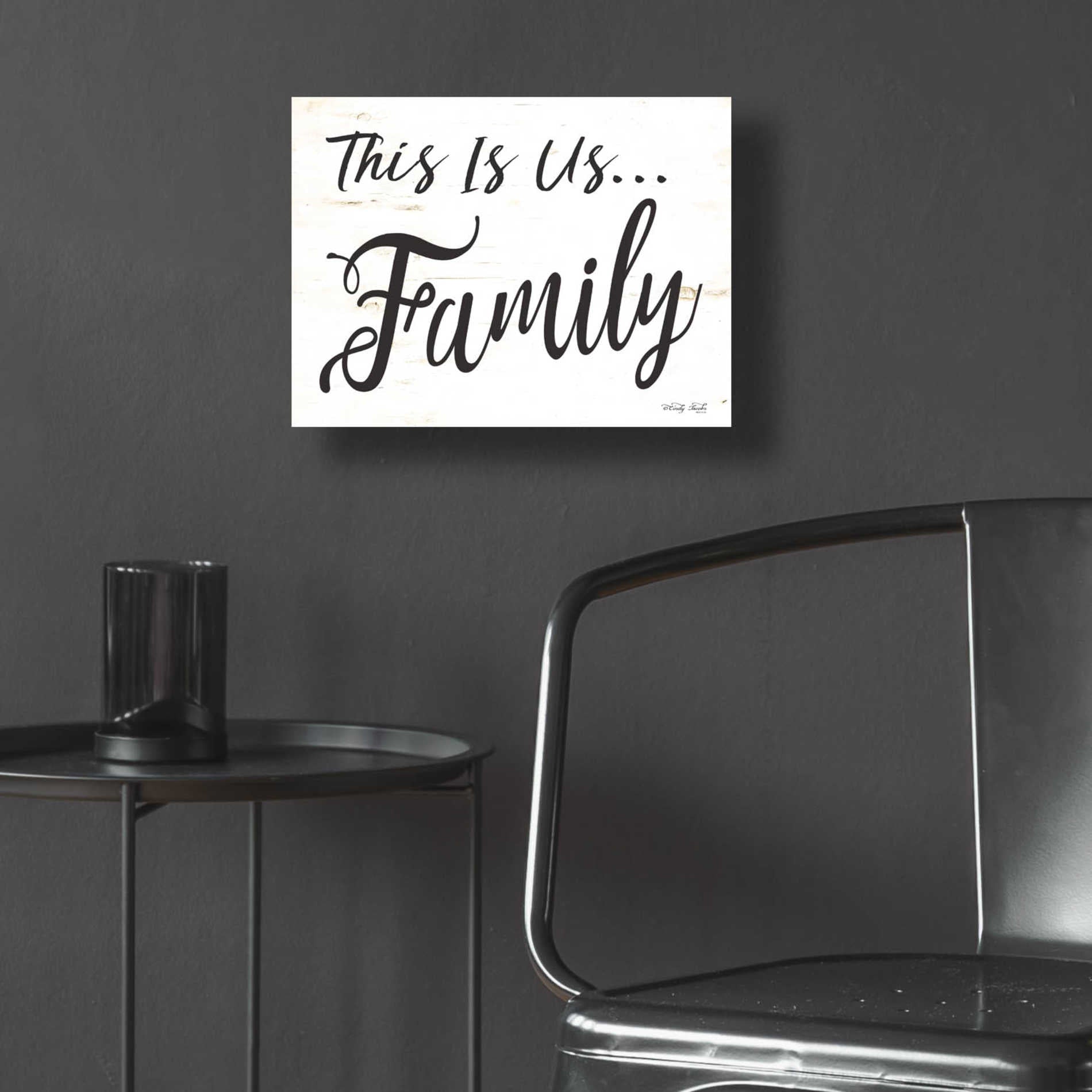 Epic Art 'This is us...Family' by Cindy Jacobs, Acrylic Glass Wall Art,16x12