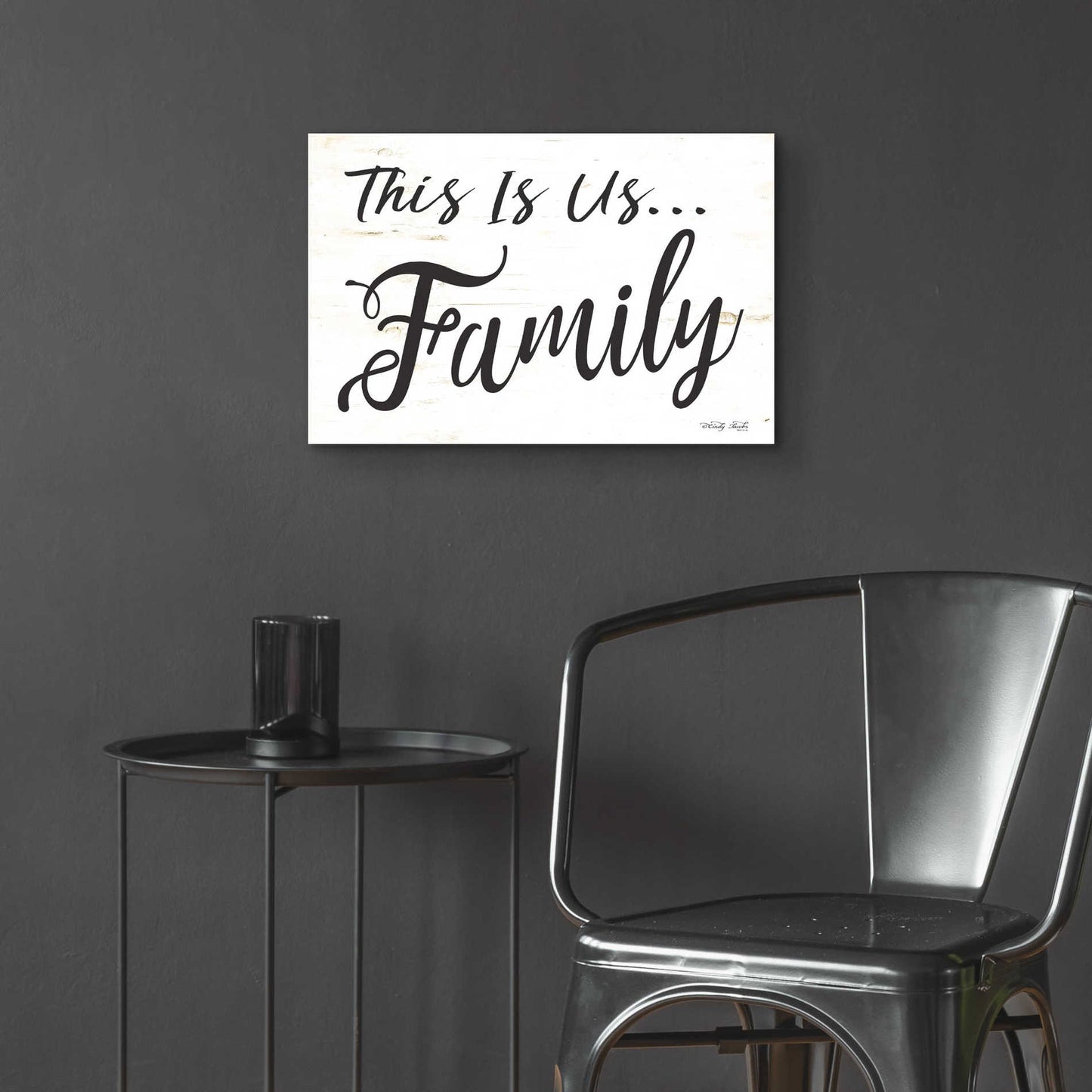 Epic Art 'This is us...Family' by Cindy Jacobs, Acrylic Glass Wall Art,24x16
