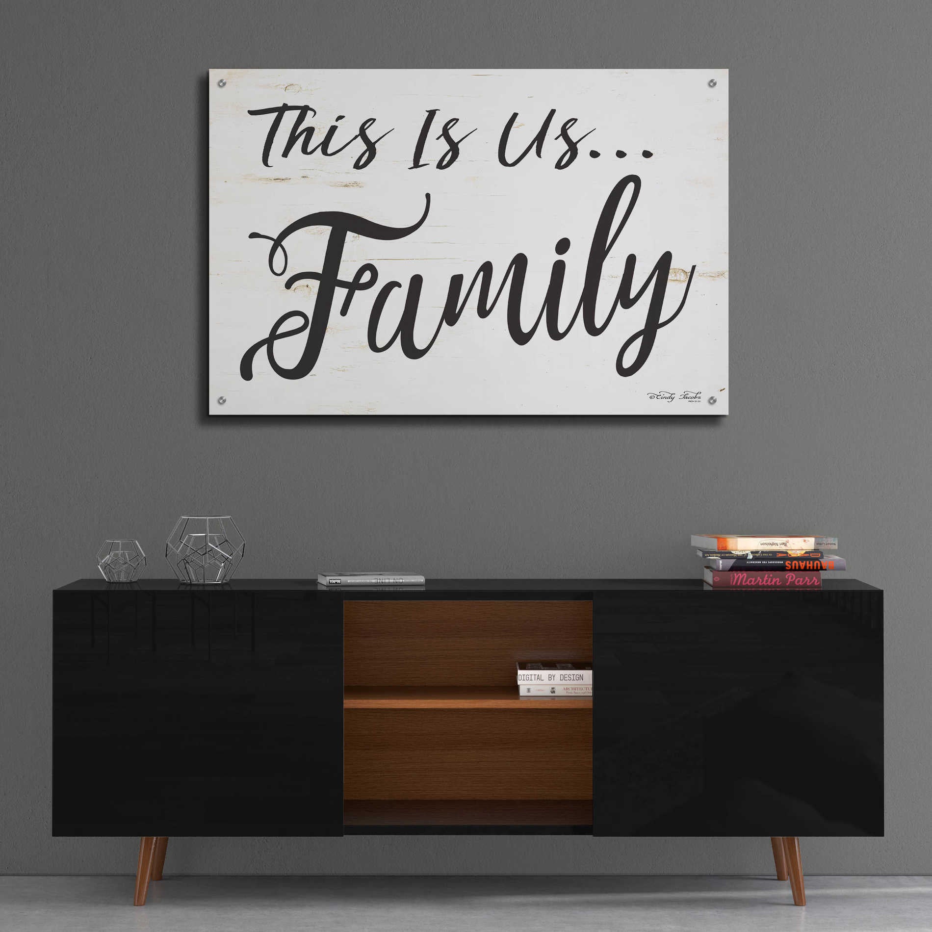 Epic Art 'This is us...Family' by Cindy Jacobs, Acrylic Glass Wall Art,36x24