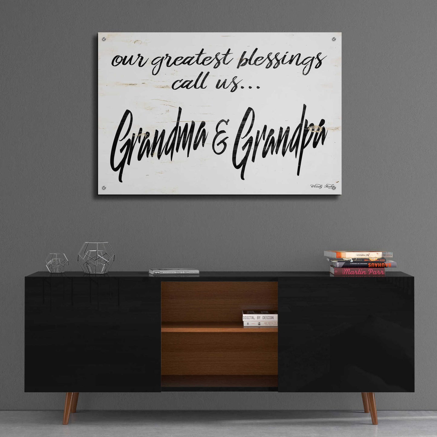 Epic Art 'Grandma & Grandpa' by Cindy Jacobs, Acrylic Glass Wall Art,36x24