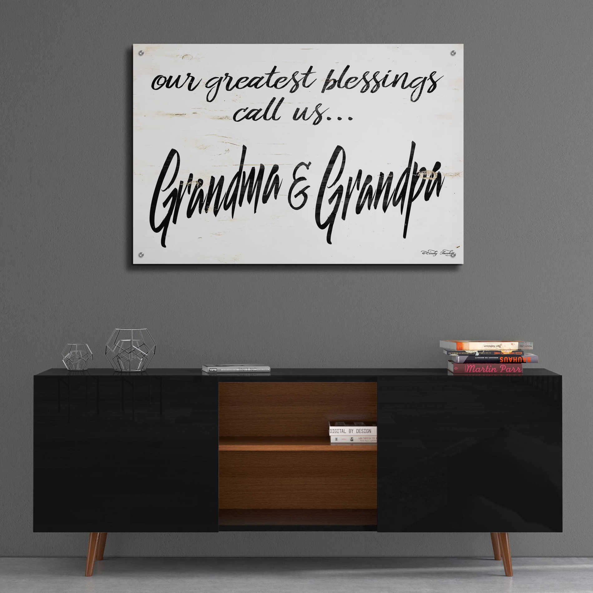 Epic Art 'Grandma & Grandpa' by Cindy Jacobs, Acrylic Glass Wall Art,36x24