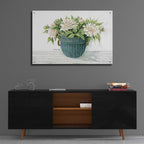 Epic Art 'Galvanized Pot Peonies' by Cindy Jacobs, Acrylic Glass Wall Art,36x24