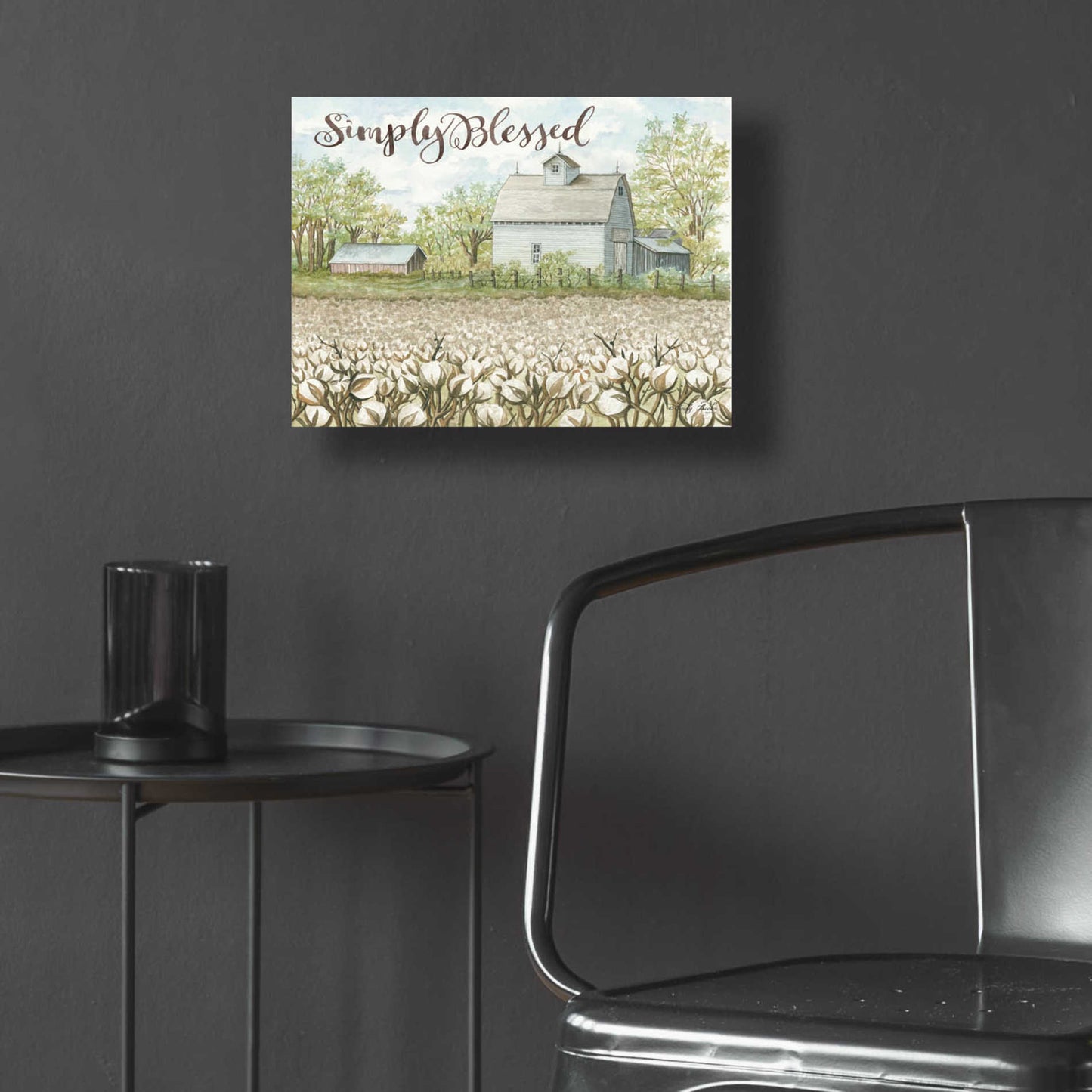 Epic Art 'Simply Blessed Farmhouse' by Cindy Jacobs, Acrylic Glass Wall Art,16x12