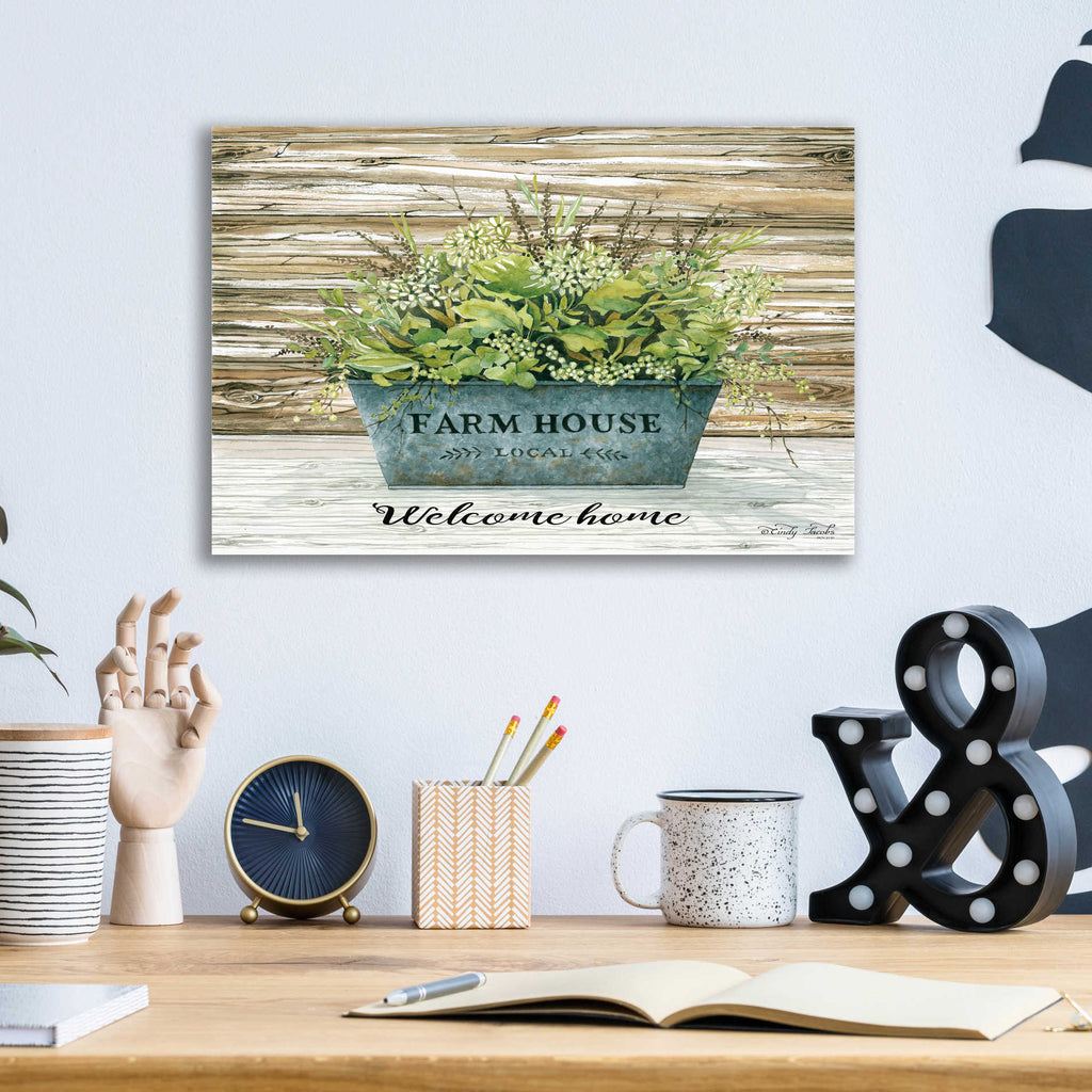 Epic Art 'Welcome Home' by Cindy Jacobs, Acrylic Glass Wall Art,16x12