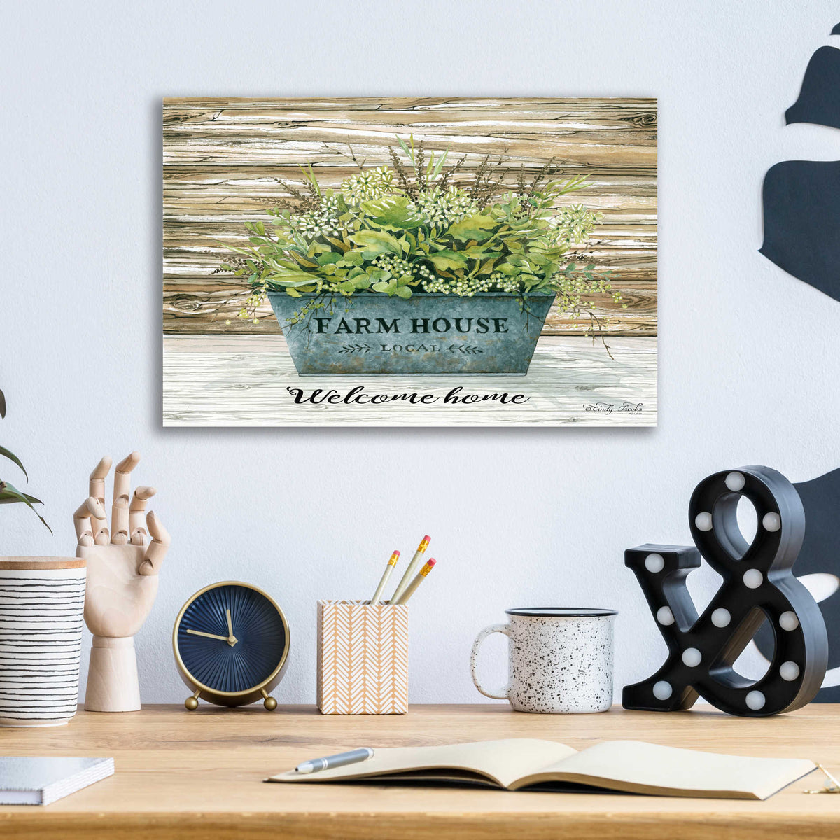 Epic Art 'Welcome Home' by Cindy Jacobs, Acrylic Glass Wall Art,16x12