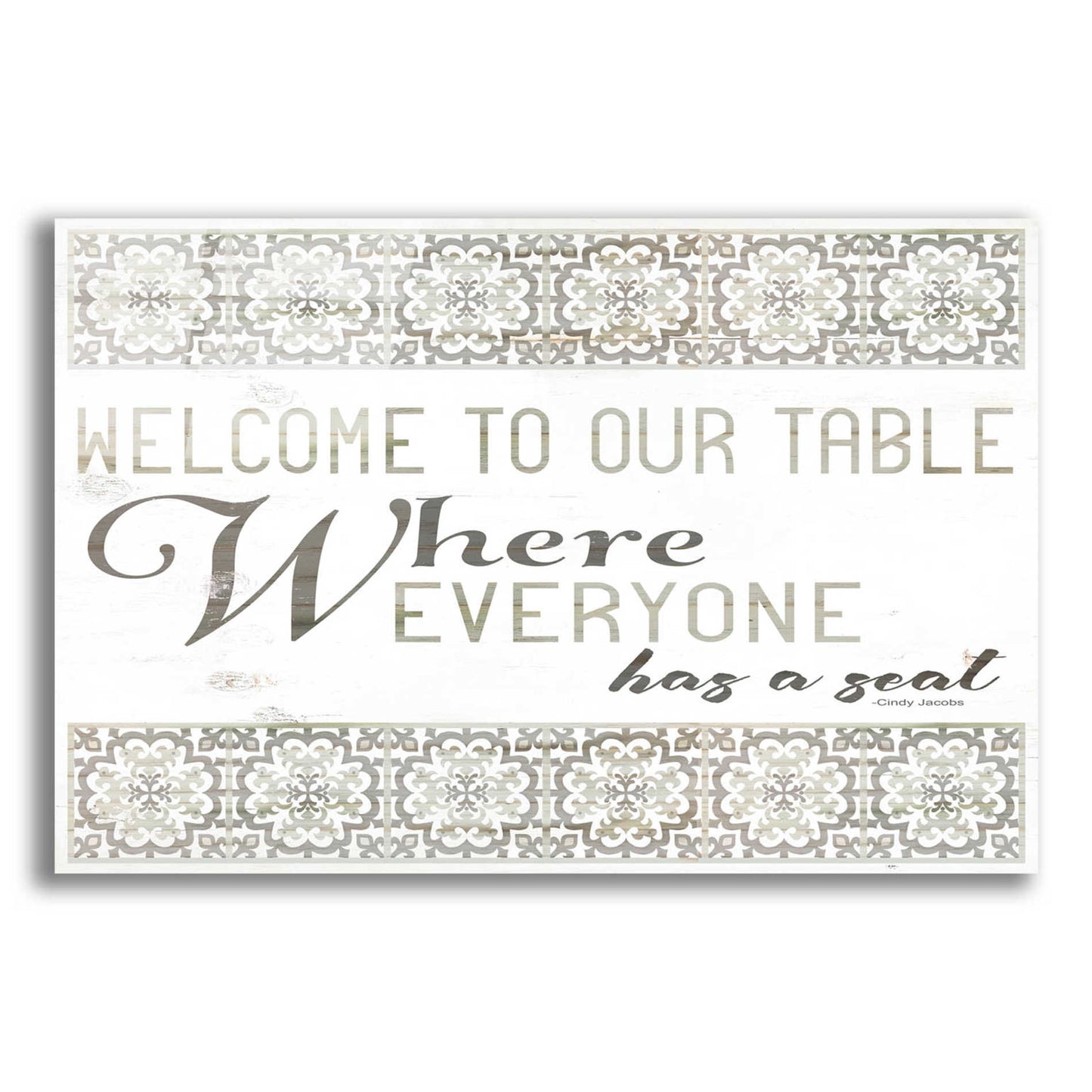 Epic Art 'Welcome to Our Table' by Cindy Jacobs, Acrylic Glass Wall Art