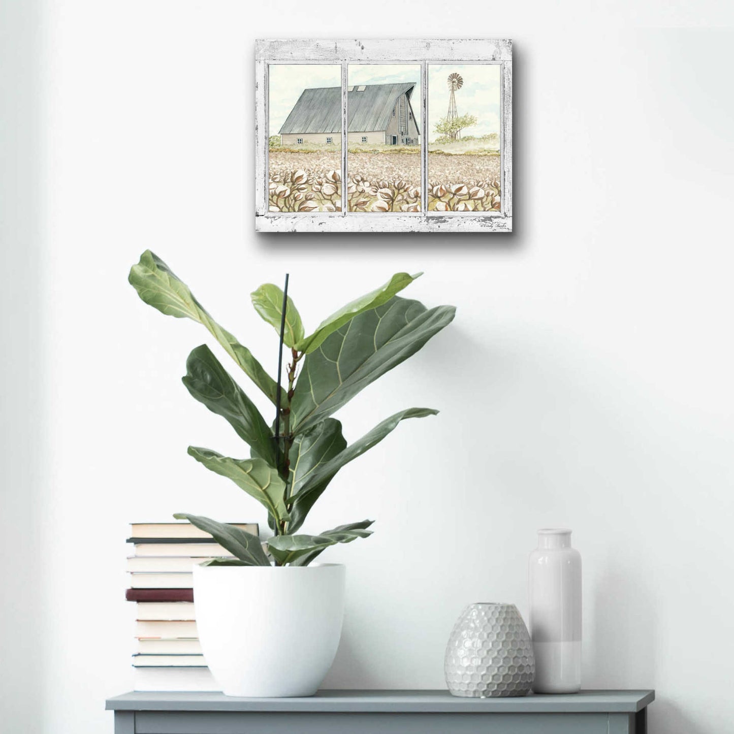 Epic Art 'Farmland View' by Cindy Jacobs, Acrylic Glass Wall Art,16x12