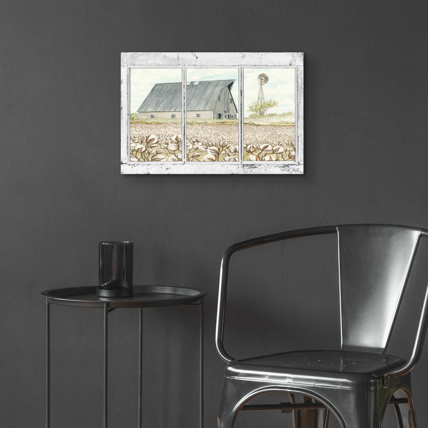 Epic Art 'Farmland View' by Cindy Jacobs, Acrylic Glass Wall Art,24x16