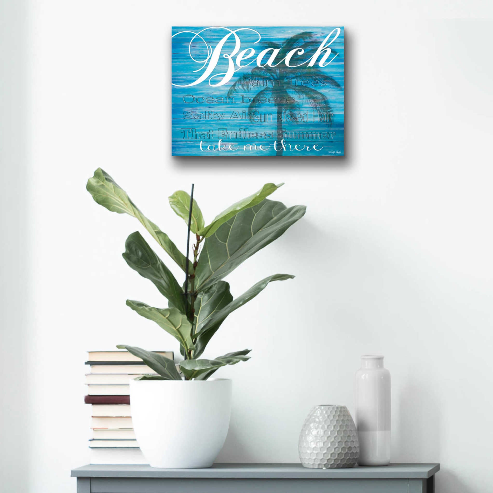 Epic Art 'Beach - Take Me There' by Cindy Jacobs, Acrylic Glass Wall Art,16x12