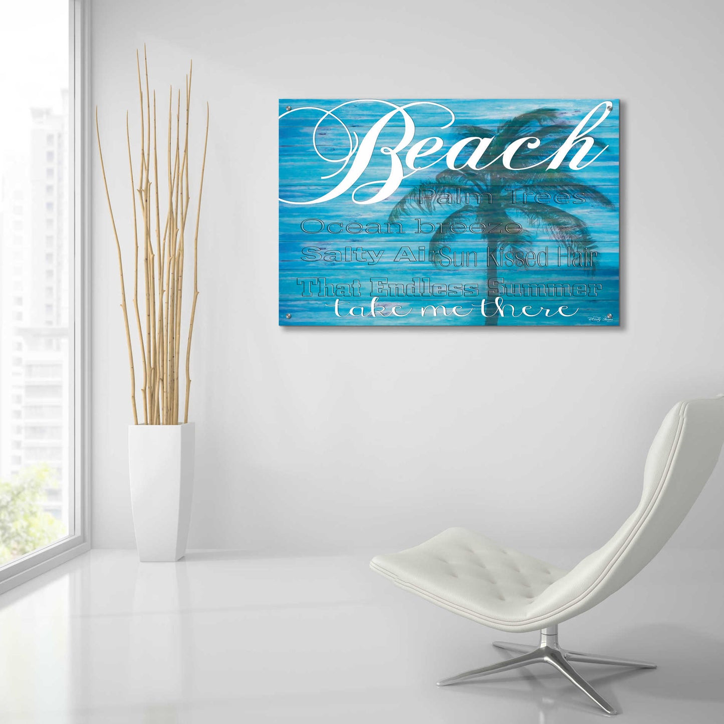 Epic Art 'Beach - Take Me There' by Cindy Jacobs, Acrylic Glass Wall Art,36x24