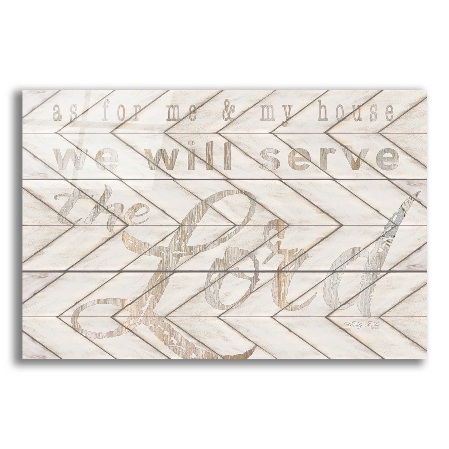 Epic Art 'We Will Serve the Lord' by Cindy Jacobs, Acrylic Glass Wall Art