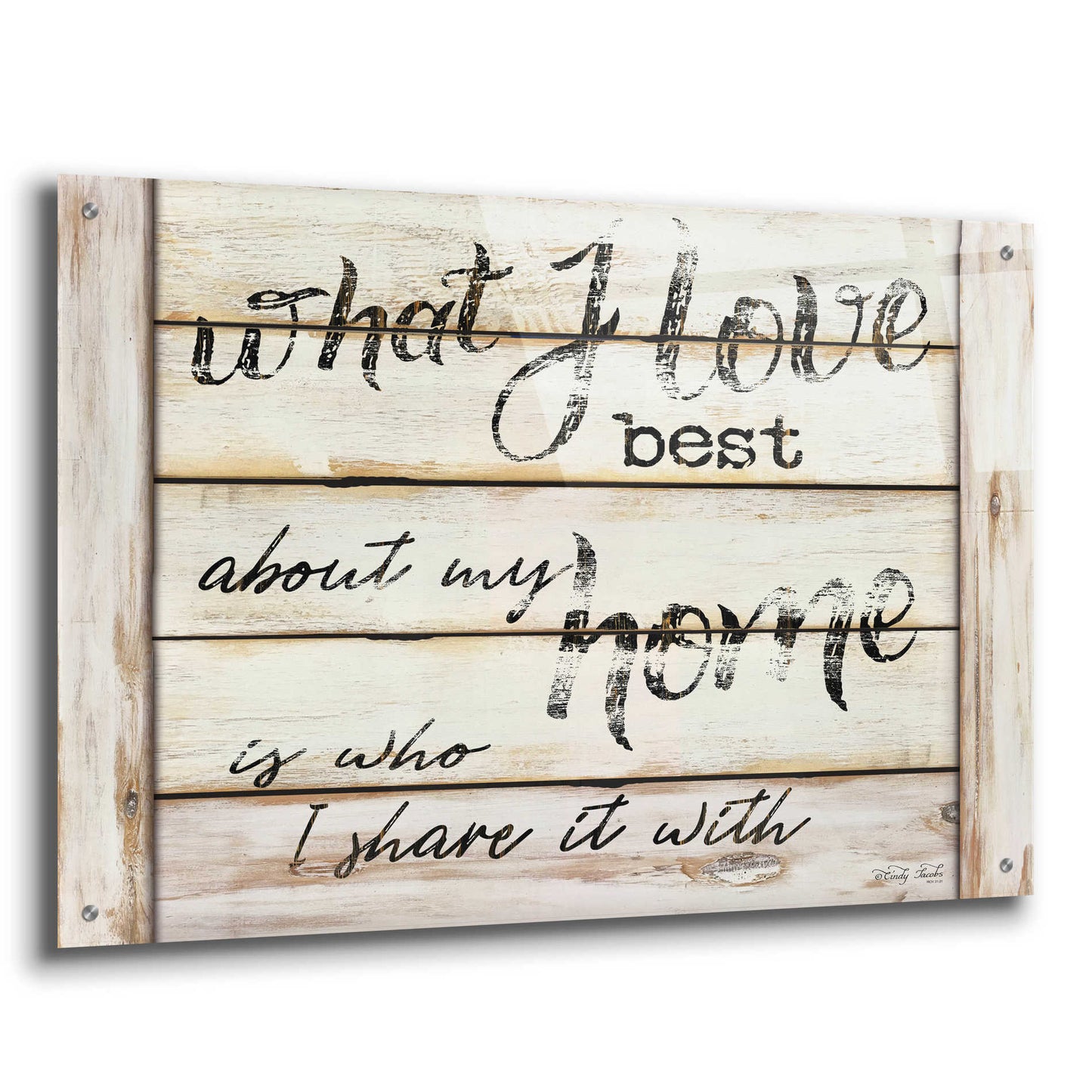 Epic Art 'What I Love Best' by Cindy Jacobs, Acrylic Glass Wall Art,36x24