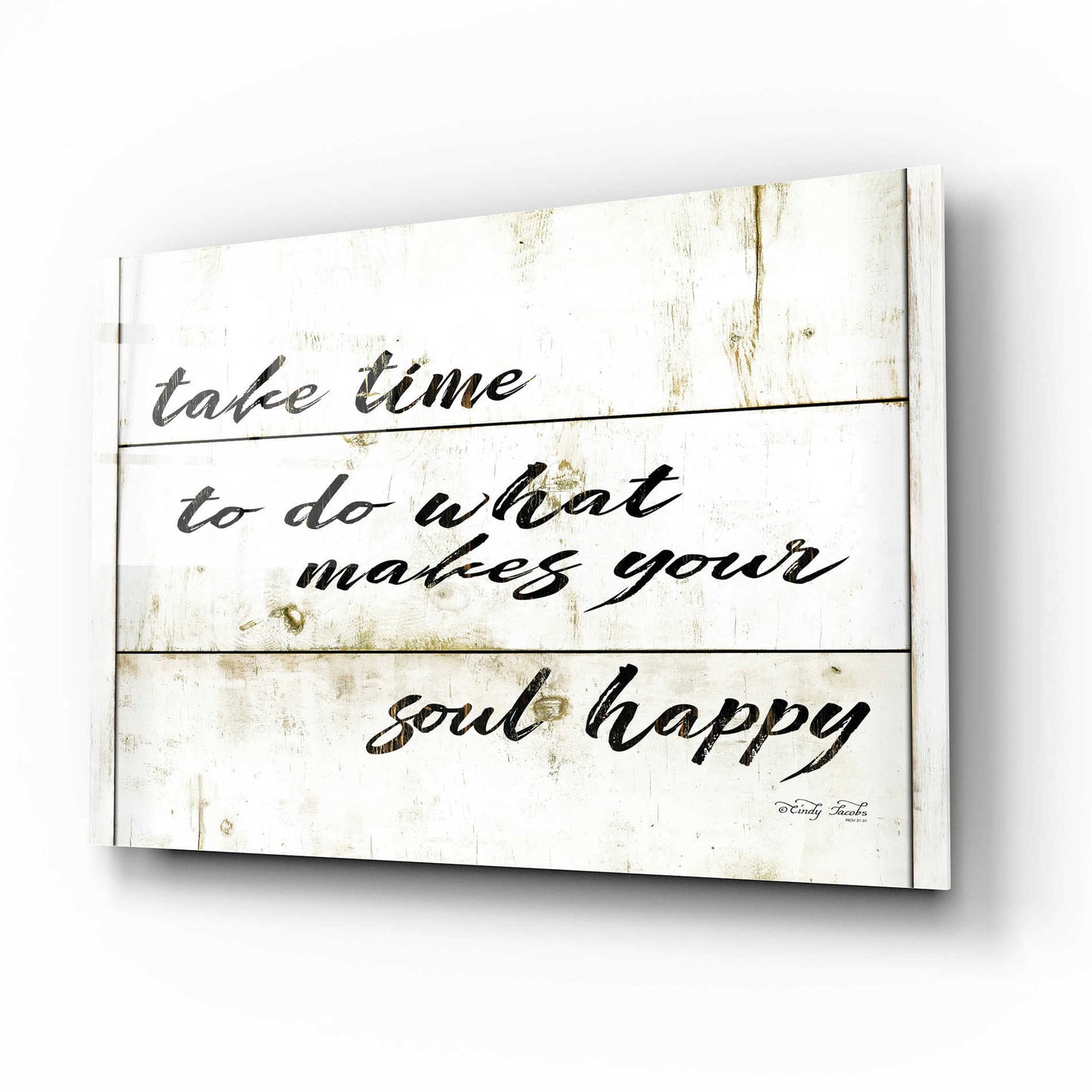 Epic Art 'Soul Happy' by Cindy Jacobs, Acrylic Glass Wall Art,16x12